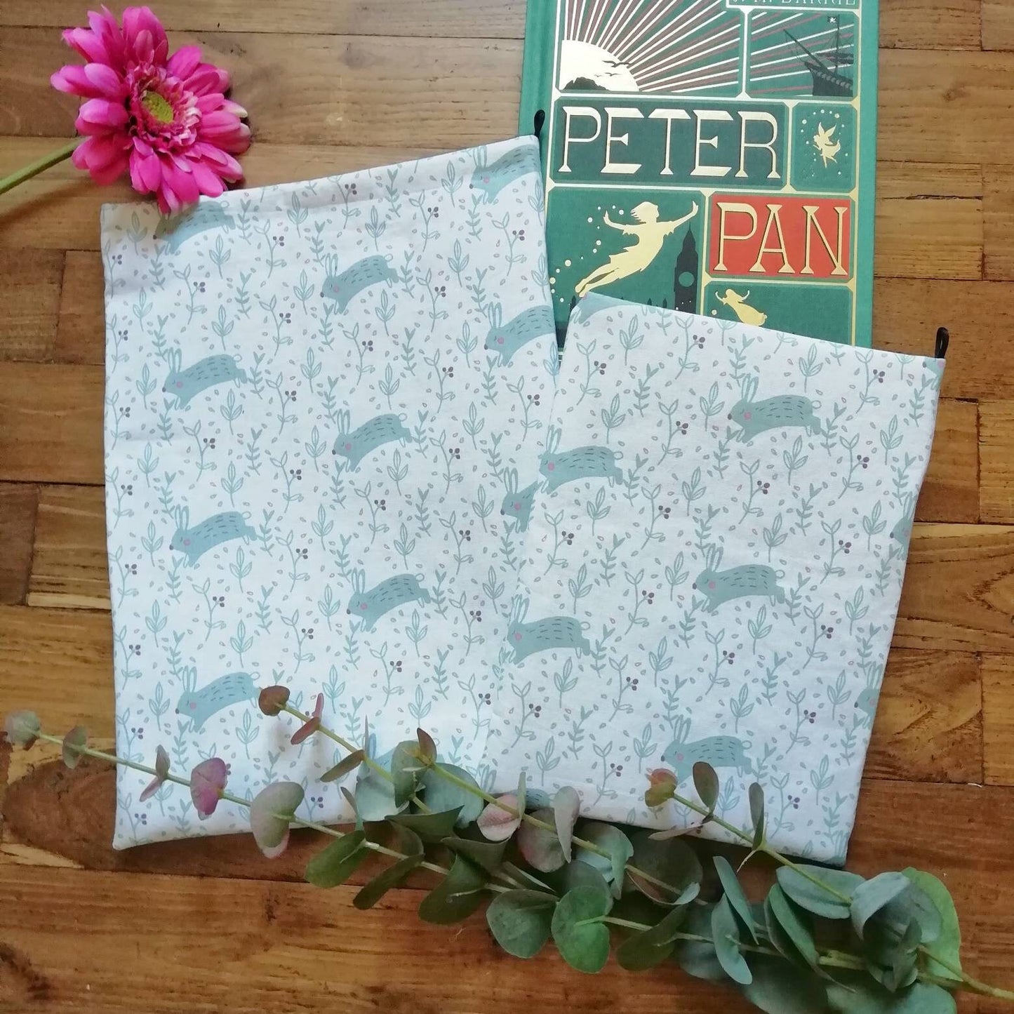 Pochette à livre / booksleeve "Lapins bondissants"
