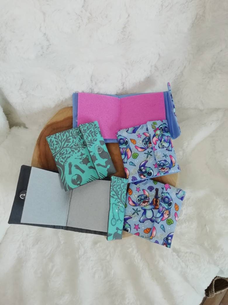 Needle stick notebook / travel needle holder "Alice in wonderland", "Stitch"