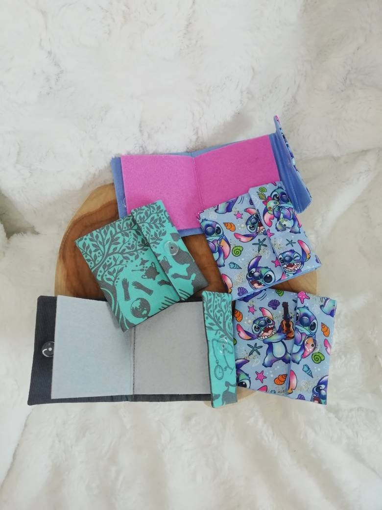 Needle stick notebook / travel needle holder "Alice in wonderland", "Stitch"