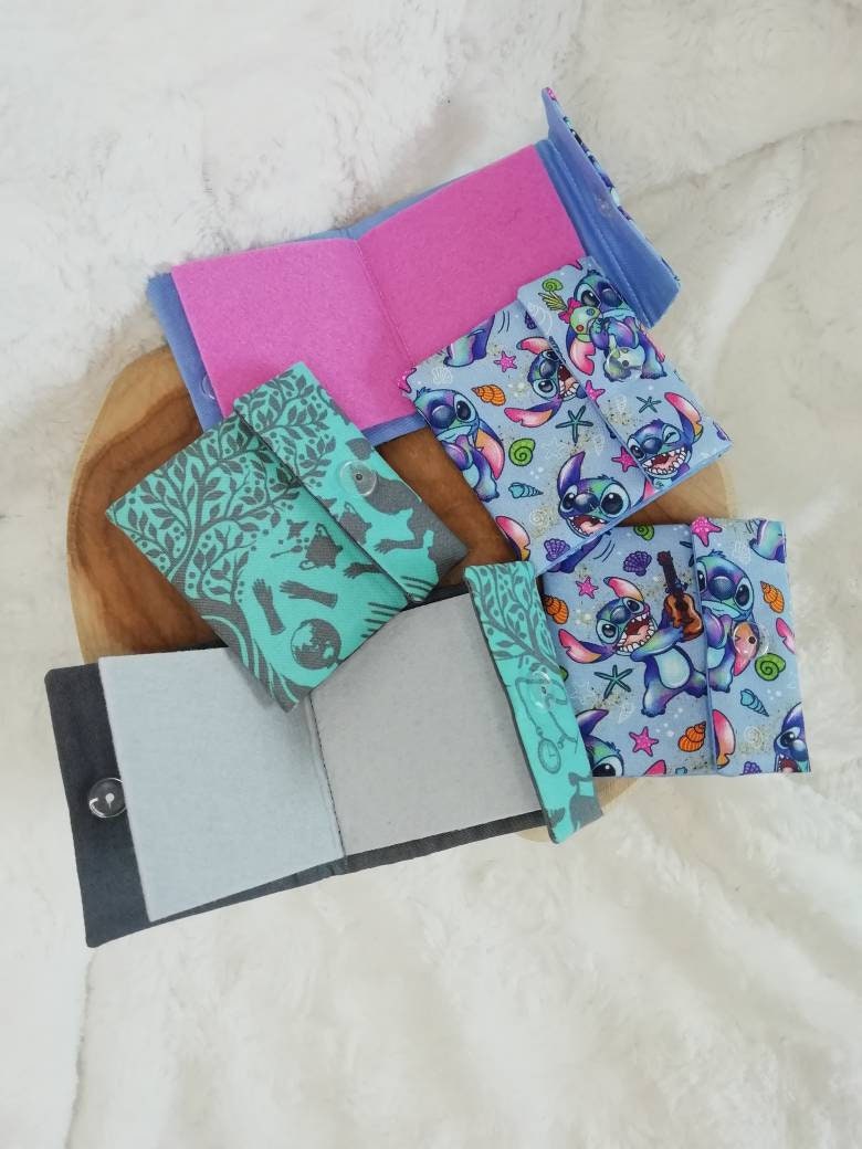 Needle stick notebook / travel needle holder "Alice in wonderland", "Stitch"