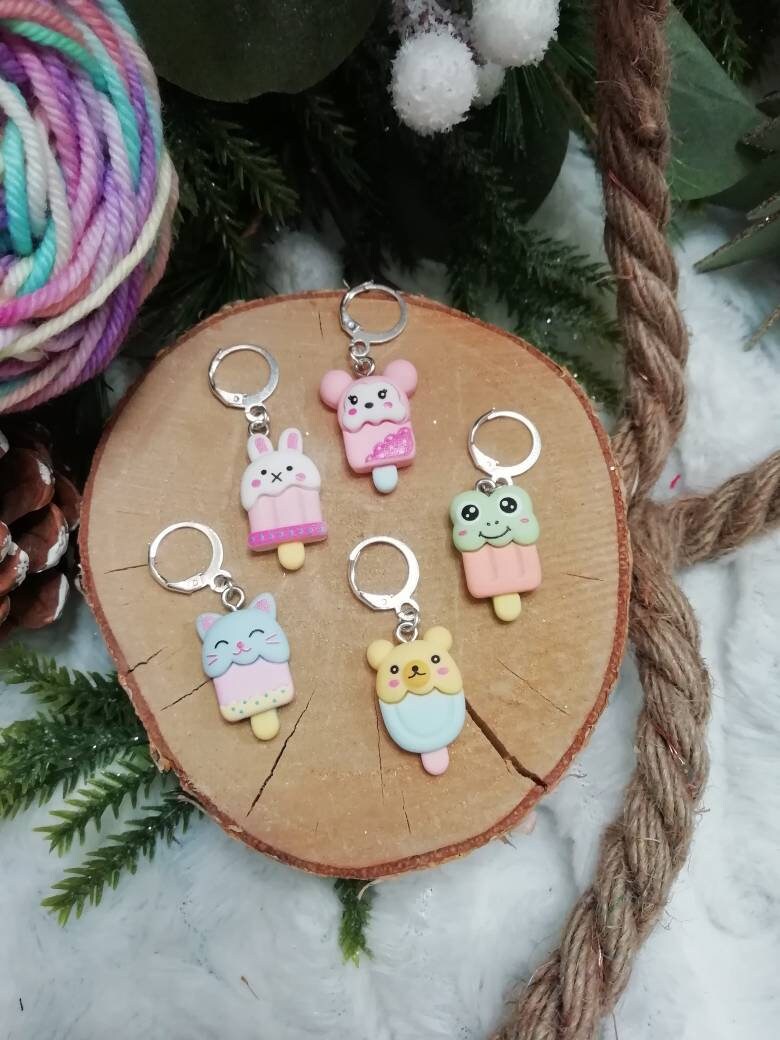 Marqueur de maille / stitch marker Adorable glace