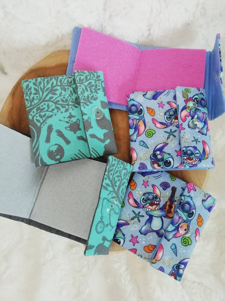 Needle stick notebook / travel needle holder "Alice in wonderland", "Stitch"