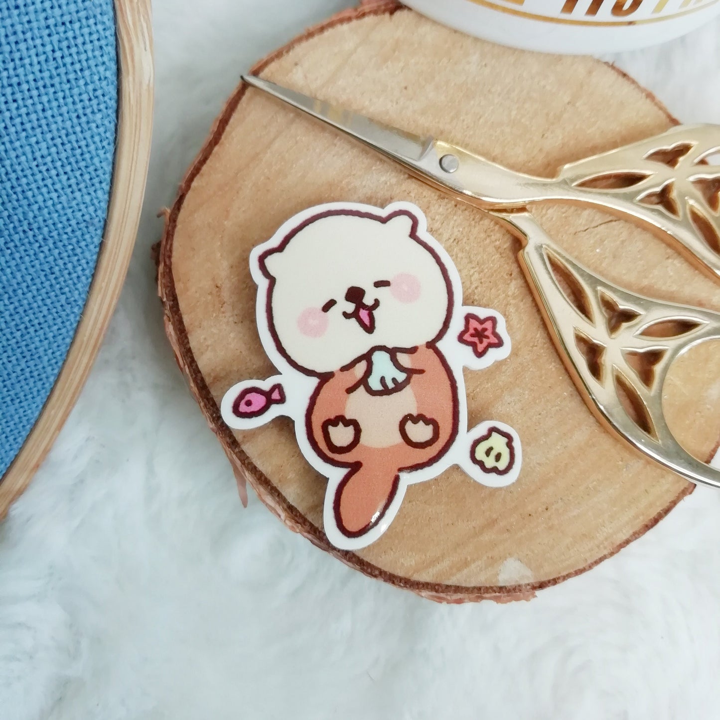 Magnetic needle holder / needle minder "Cute Otter", "Stitch" or "Rose from Alice in Wonderland"