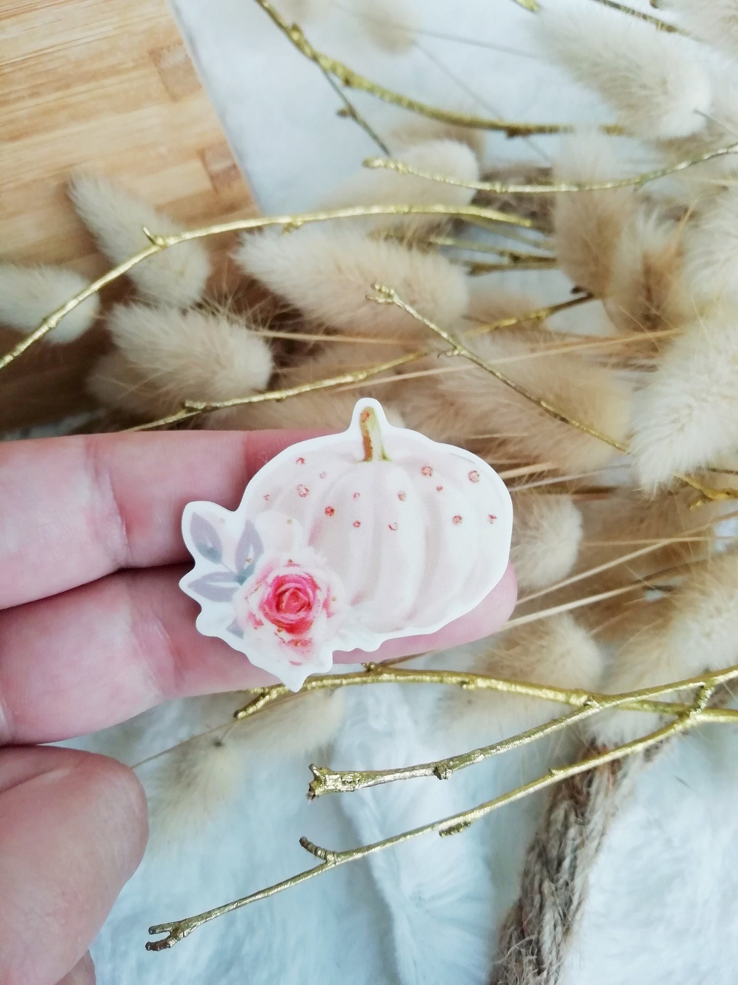 Magnetic needle holder / needle minder "Theiere sakura", "Pumpkin romance" or "Autumn terrarium"