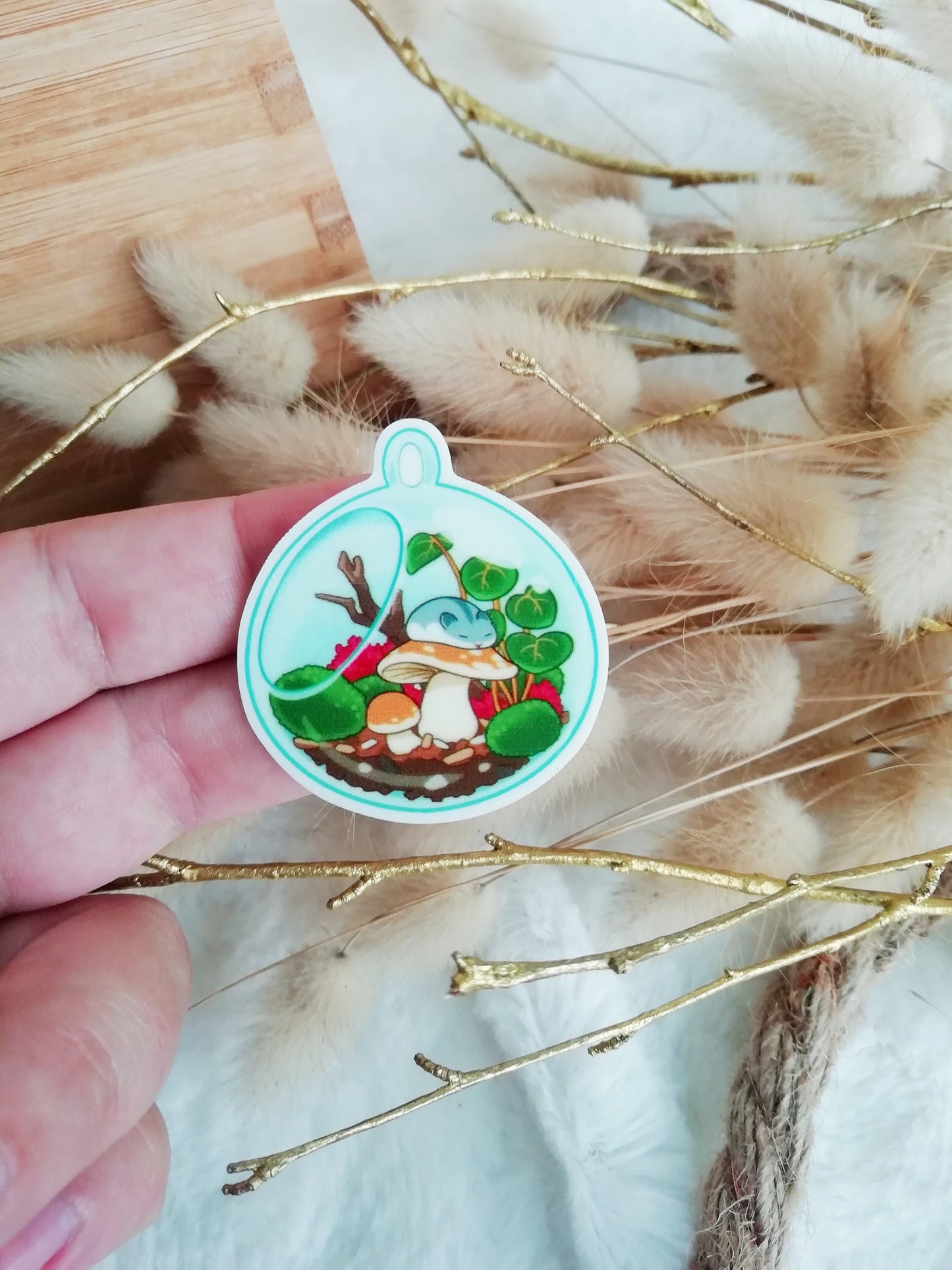 Magnetic needle holder / needle minder "Theiere sakura", "Pumpkin romance" or "Autumn terrarium"