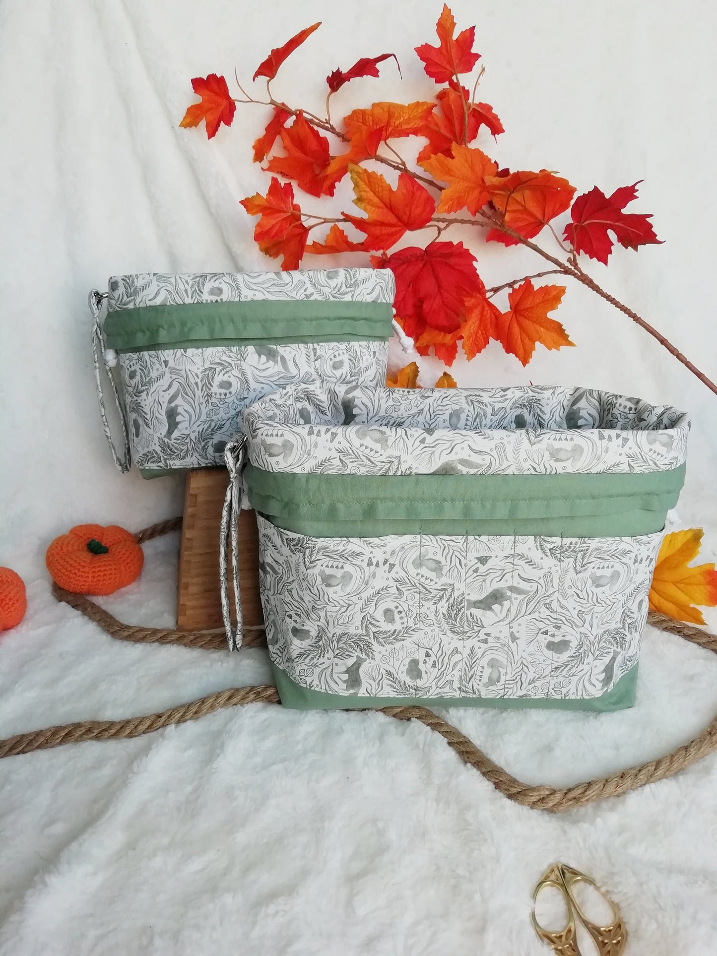 Bag ? “Sage green watercolor” project / bag? in progress