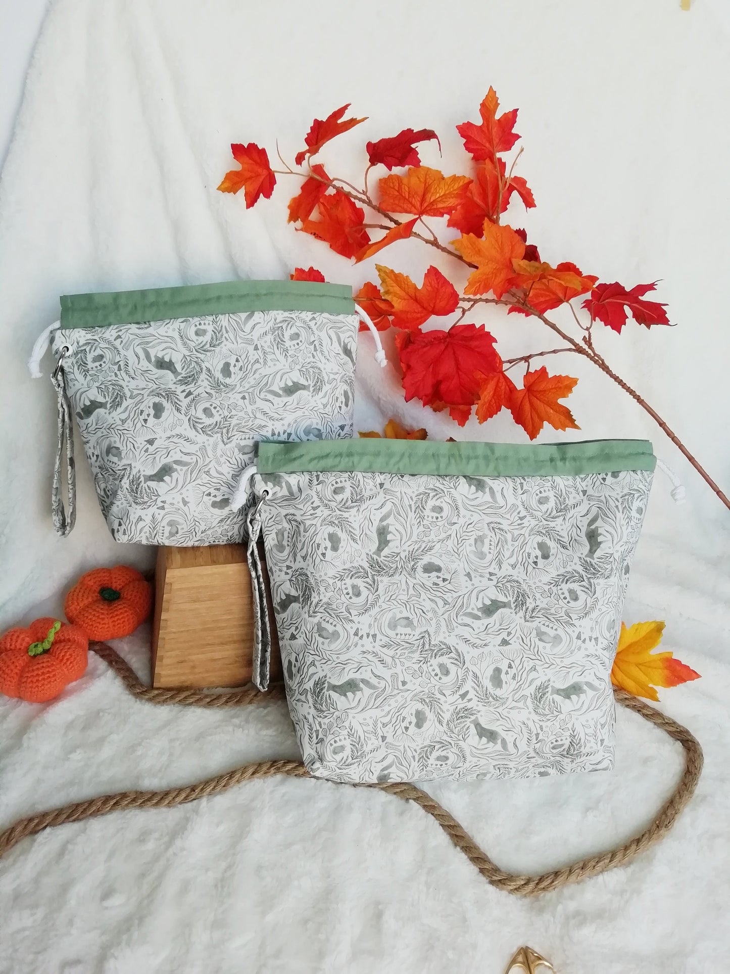 Bag ? “Sage green watercolor” project / bag? in progress