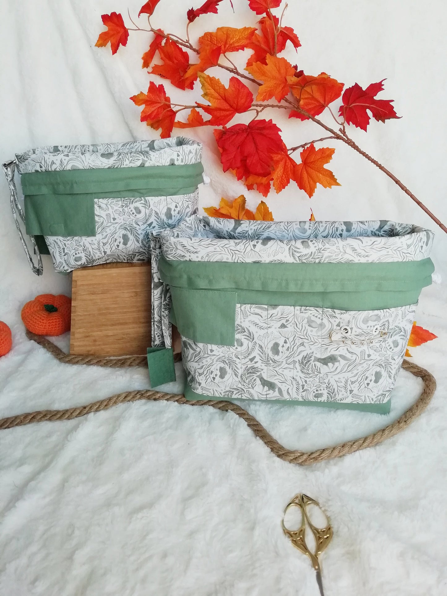 Bag ? “Sage green watercolor” project / bag? in progress