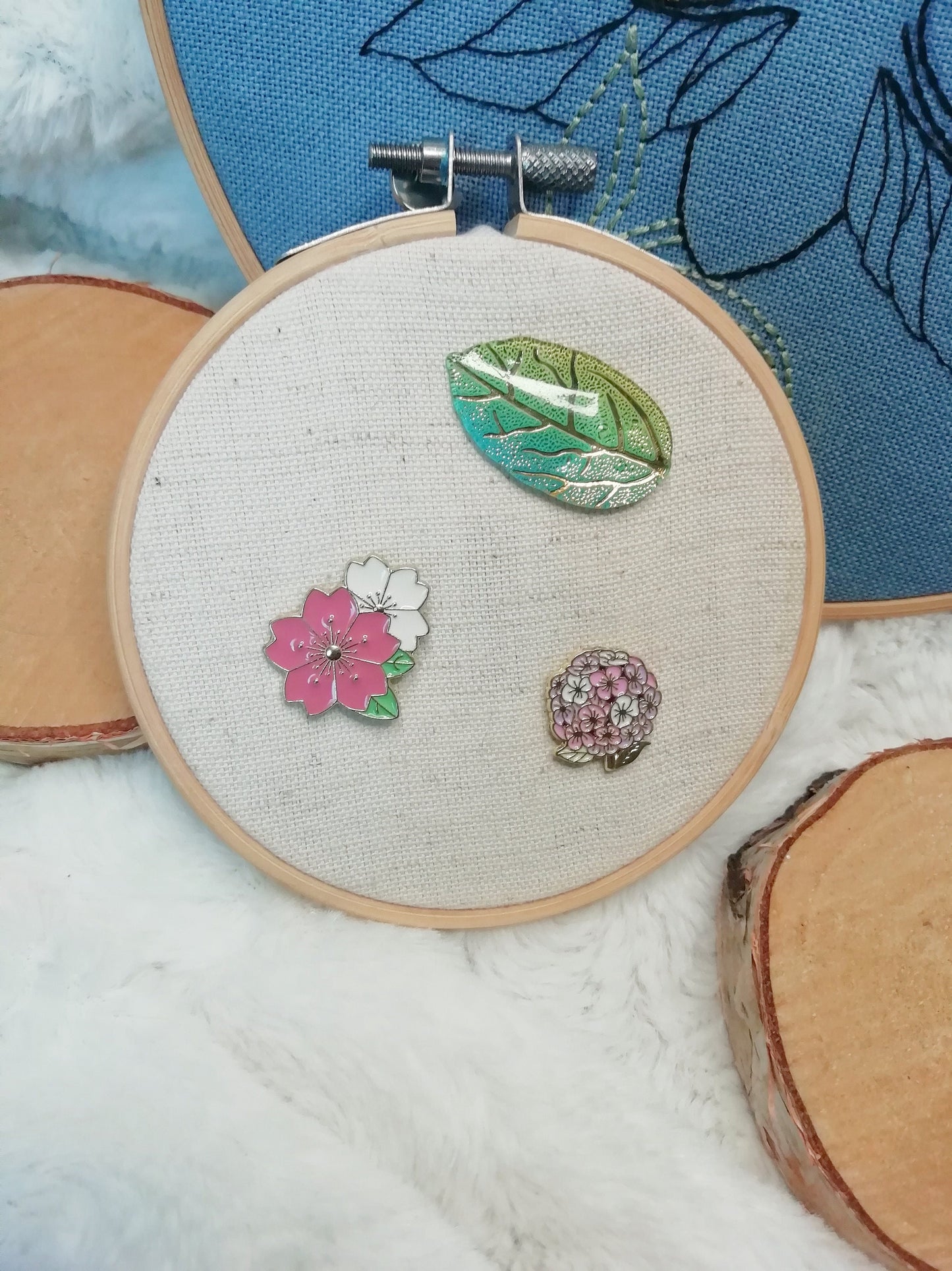 Magnetic needle holder for “Leaf”, “Hydrangea” and “Cherry Blossom” embroidery