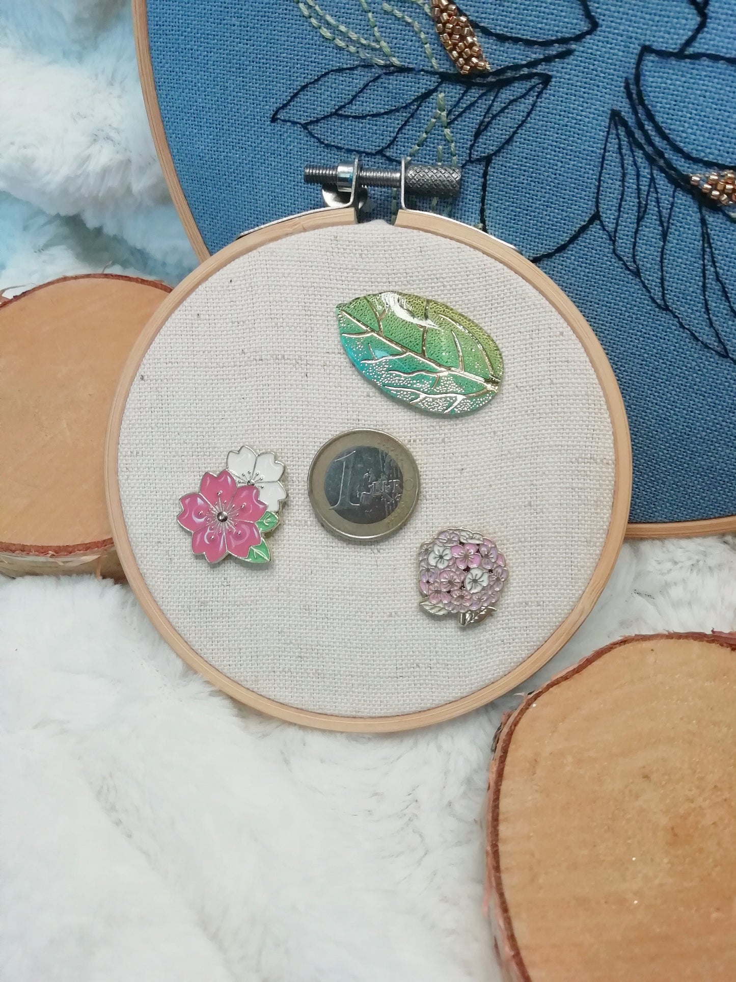 Magnetic needle holder for “Leaf”, “Hydrangea” and “Cherry Blossom” embroidery