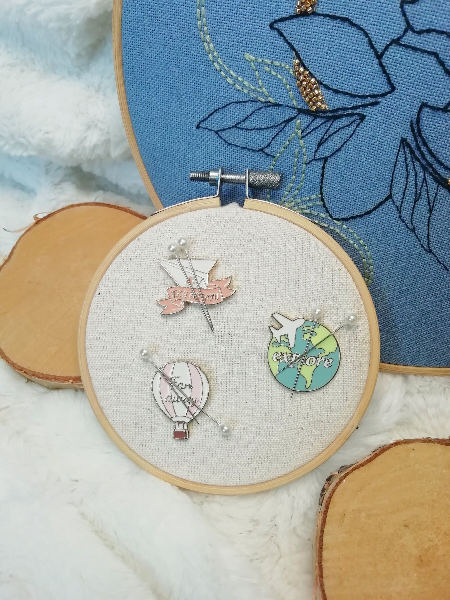 Magnetic needle holder for embroidery "Fly to you", "Far away" and "Explore"
