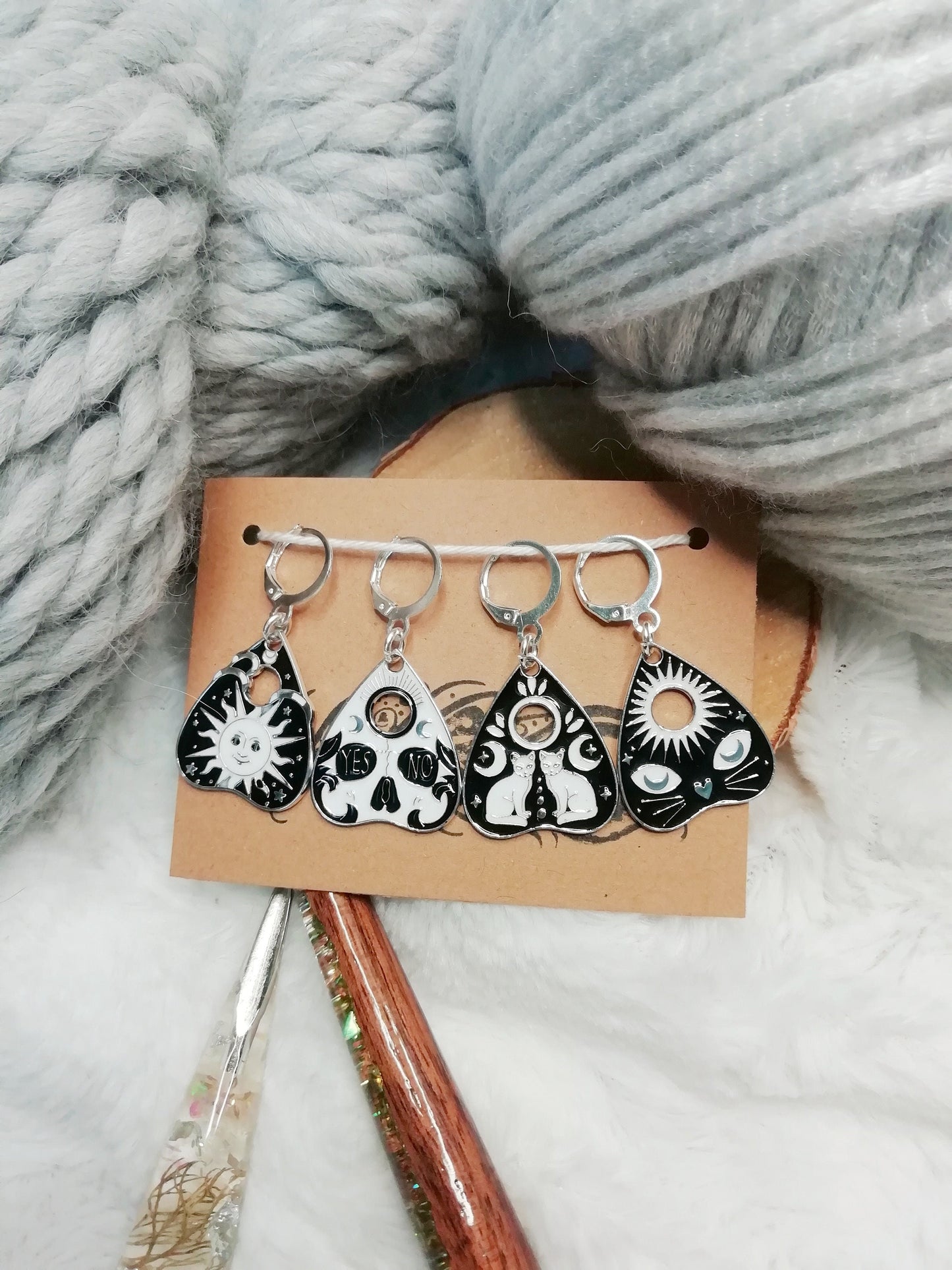 Stitch marker / marqueur de maille Gouttes ouija