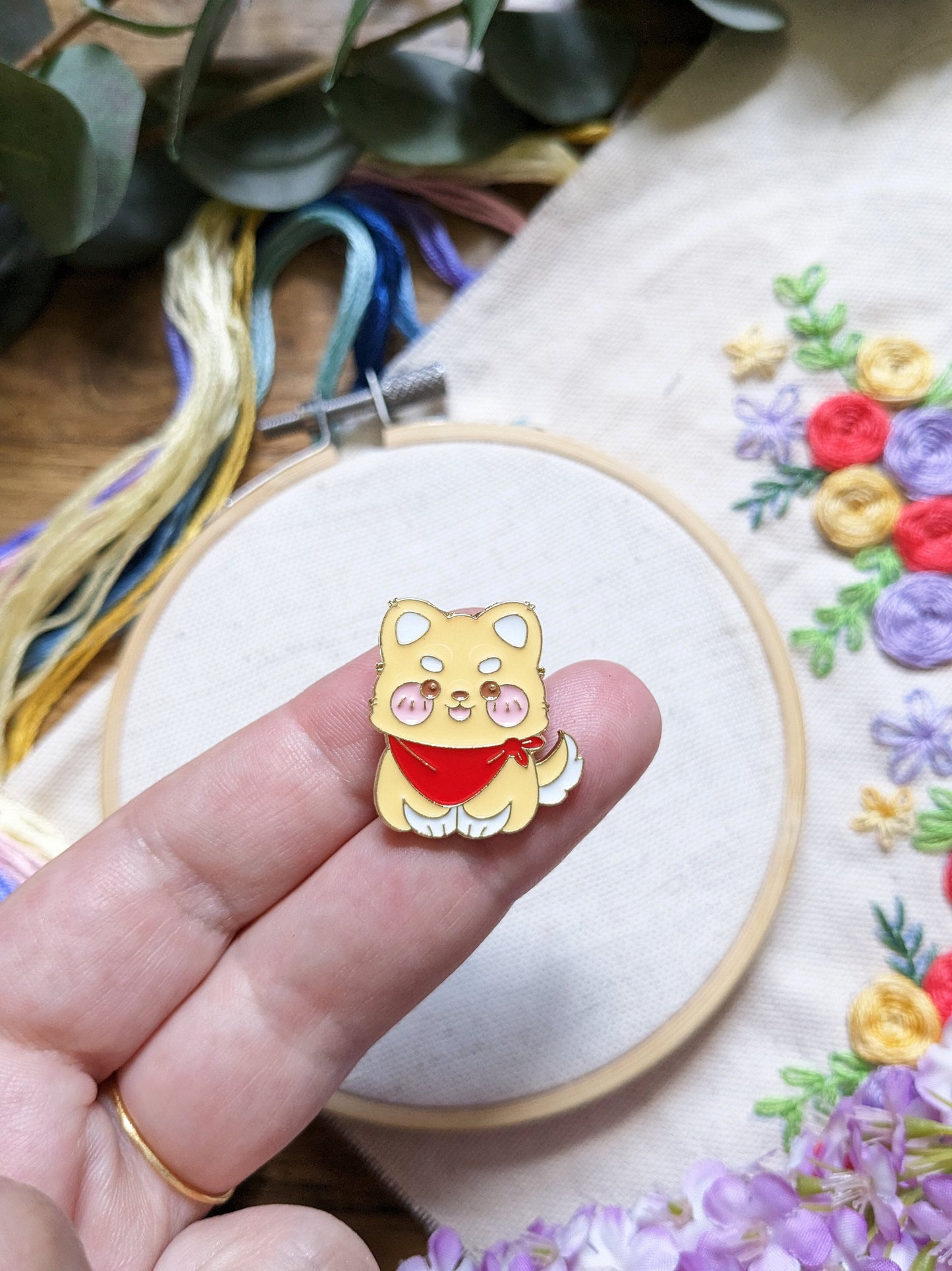Magnetic needle holder / needle minder "Cute cat", "Cute dog", "Purring" or "Scissors"