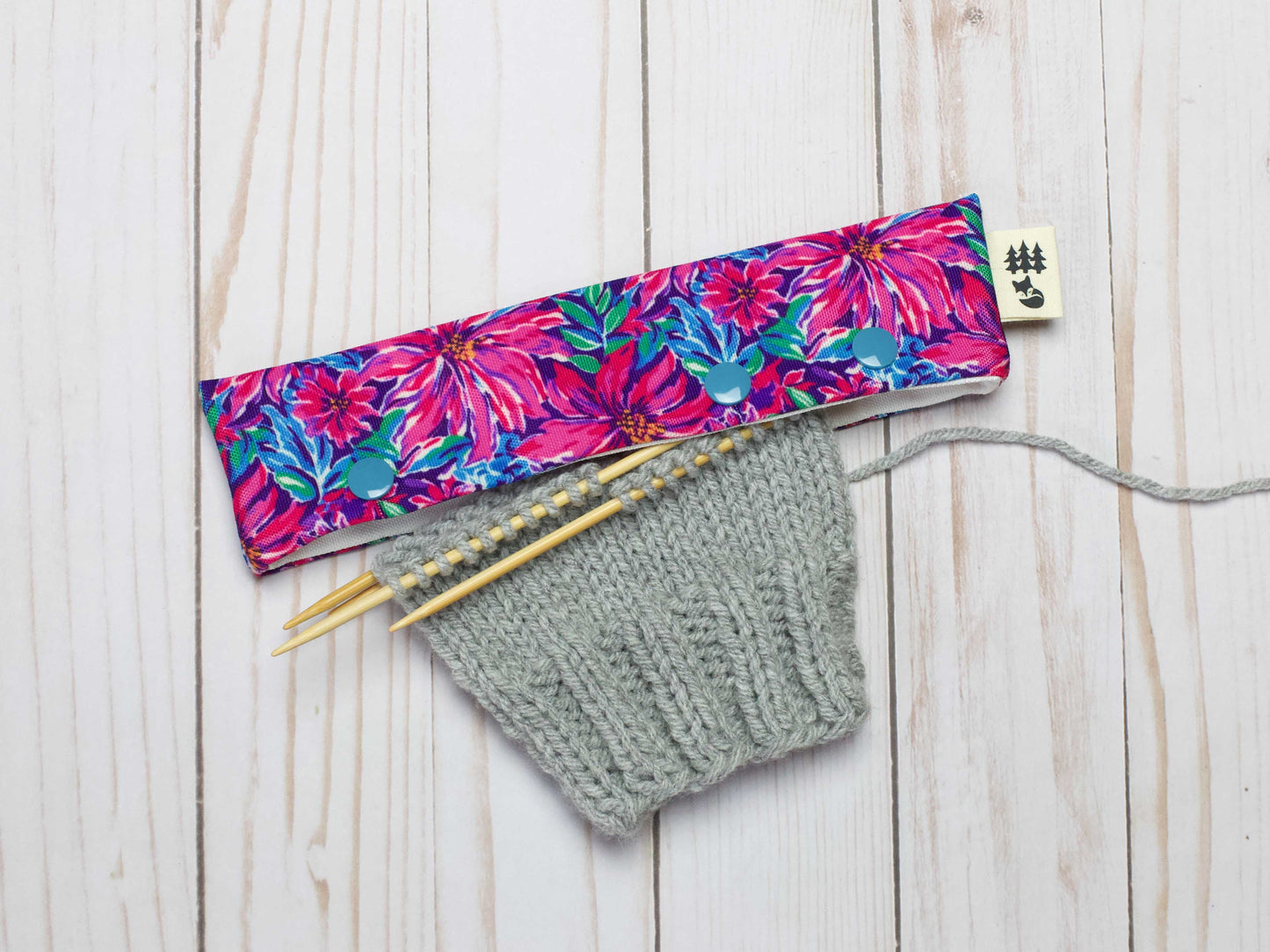 Étui pour aiguilles à chaussettes et DPN, motif Tropical