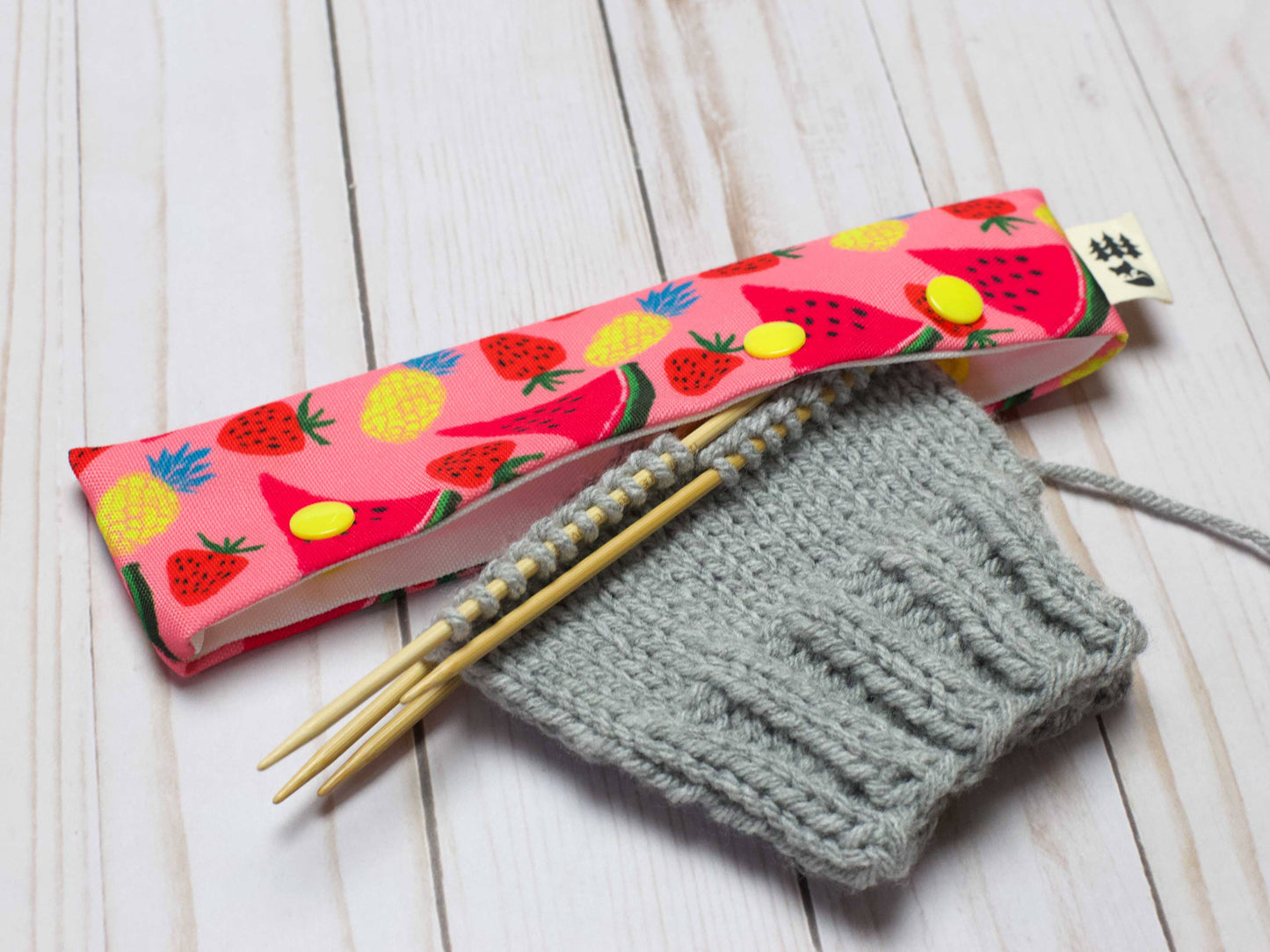 Étui pour aiguilles à chaussettes et DPN motif Pastèques