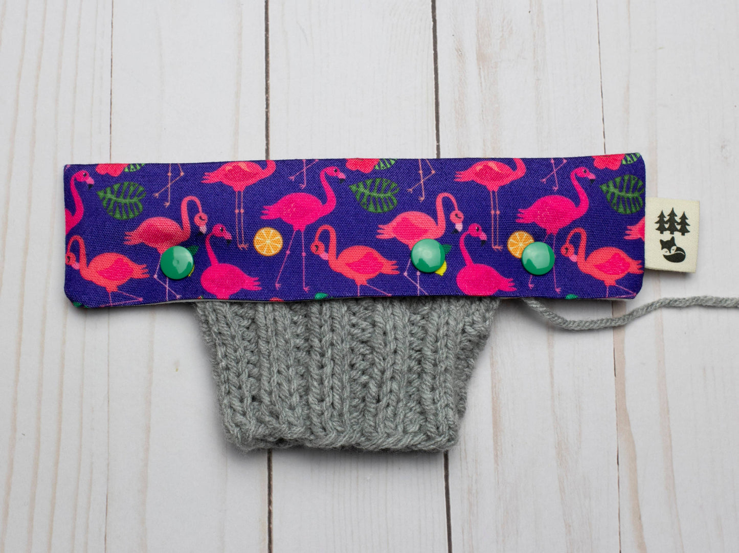 Étui pour aiguilles à chaussettes et DPN, motif Flamingo