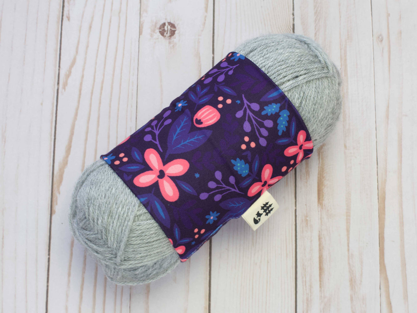 Chaussette à laine motif Fleurs nocturnes