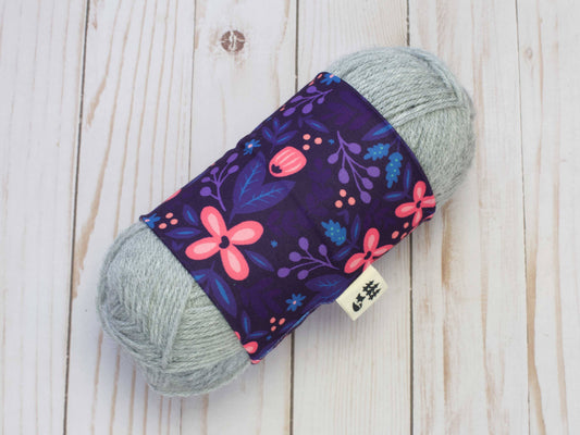 Chaussette à laine motif Fleurs nocturnes