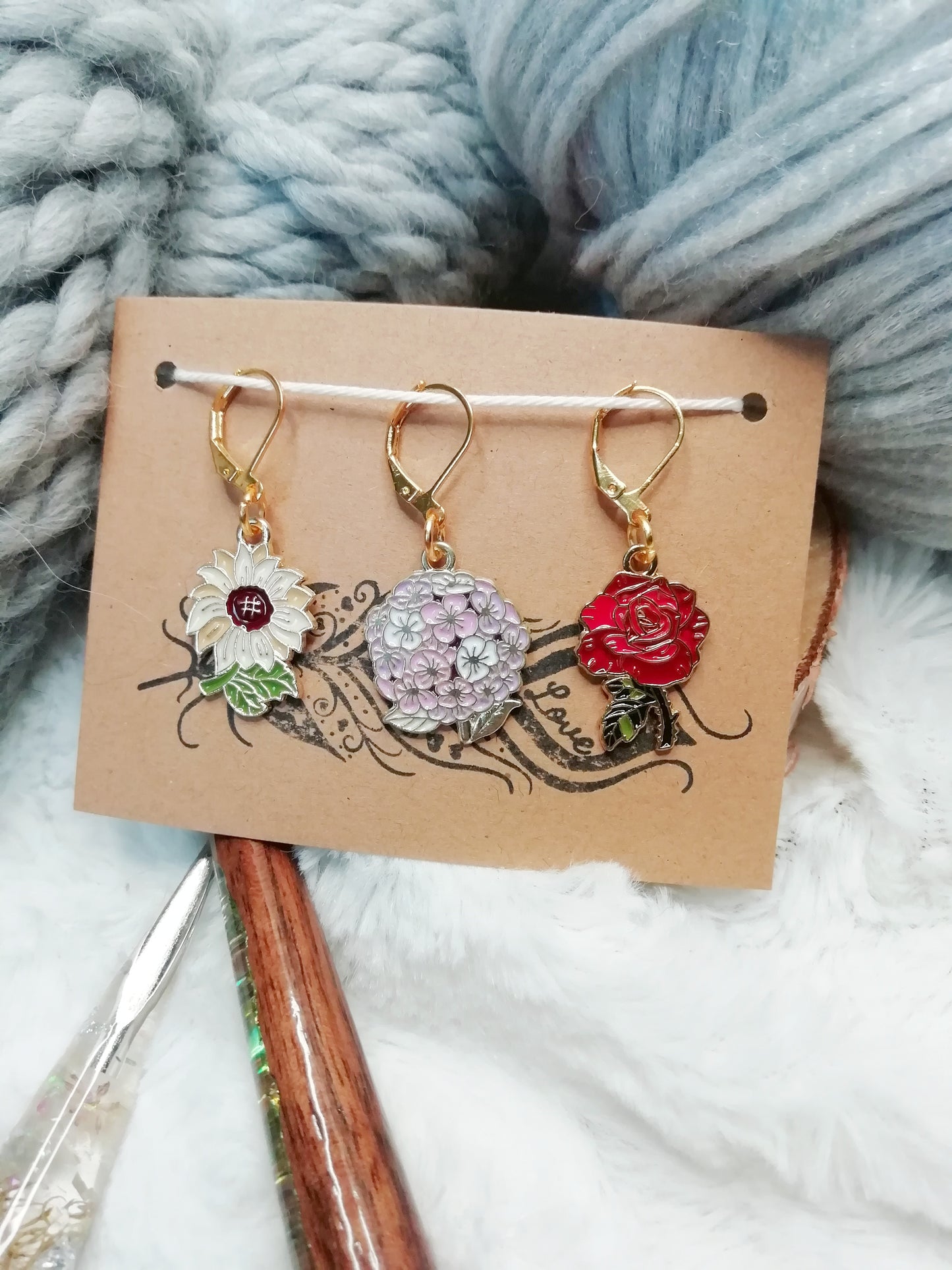 Stitch marker / stitch marker Garden in bloom