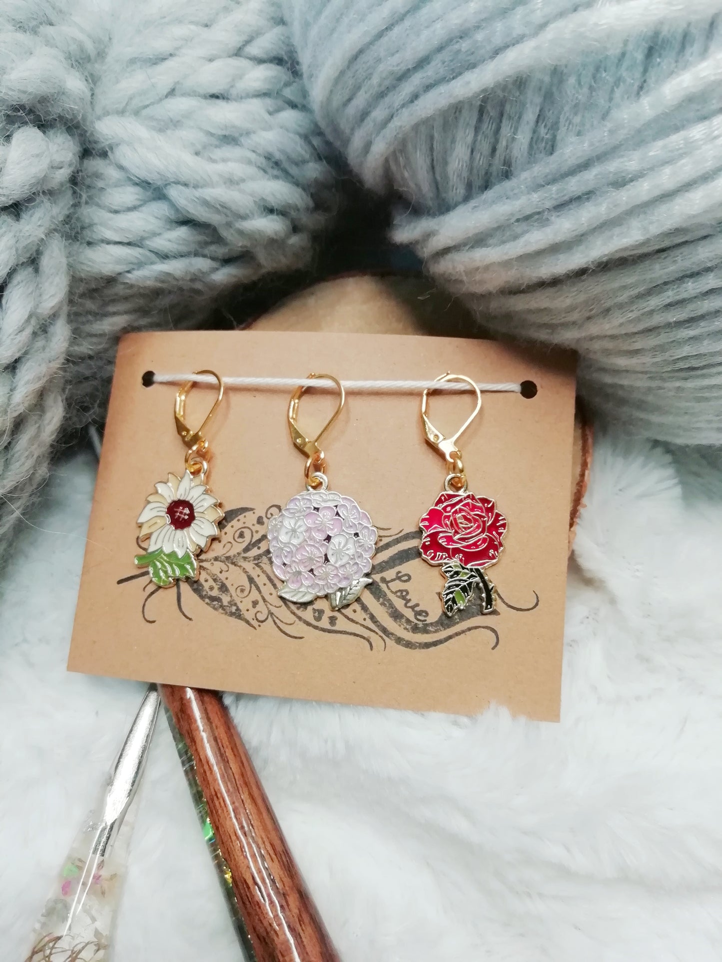 Stitch marker / stitch marker Garden in bloom