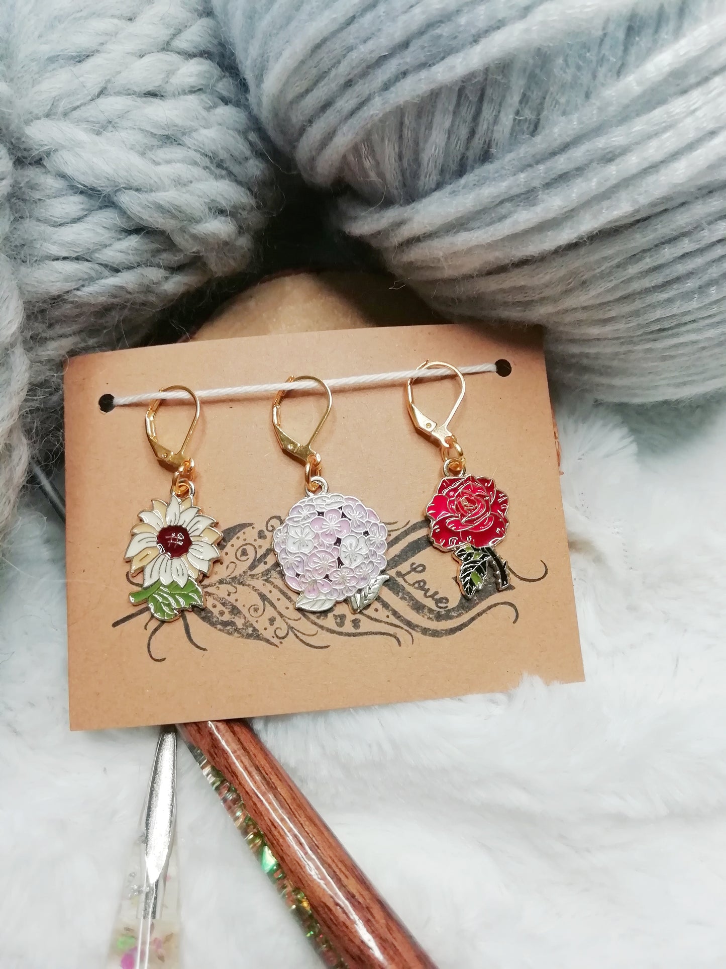 Stitch marker / stitch marker Garden in bloom