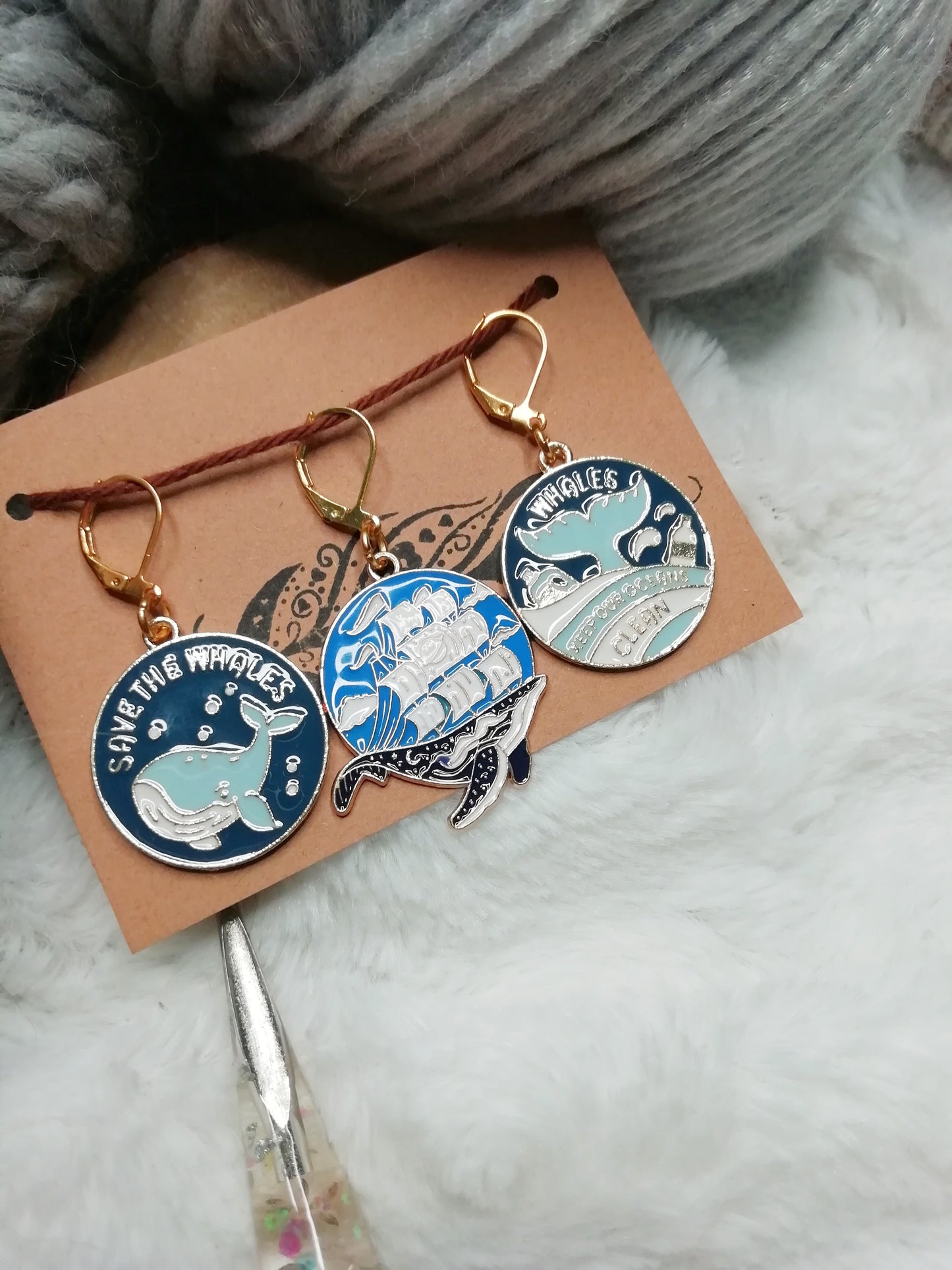 Stitch marker / marqueur de mailles Save the Whales