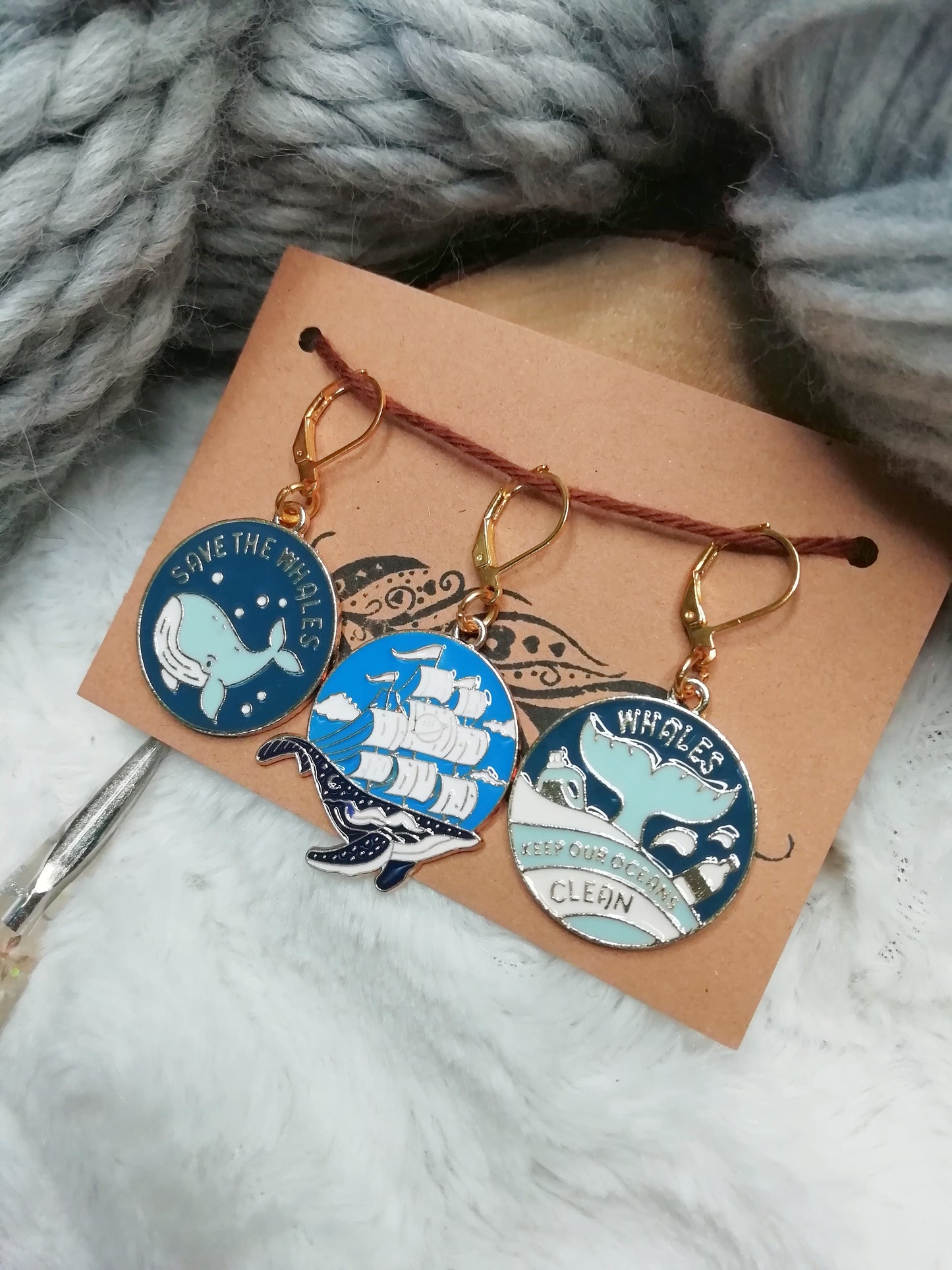 Stitch marker / marqueur de mailles Save the Whales