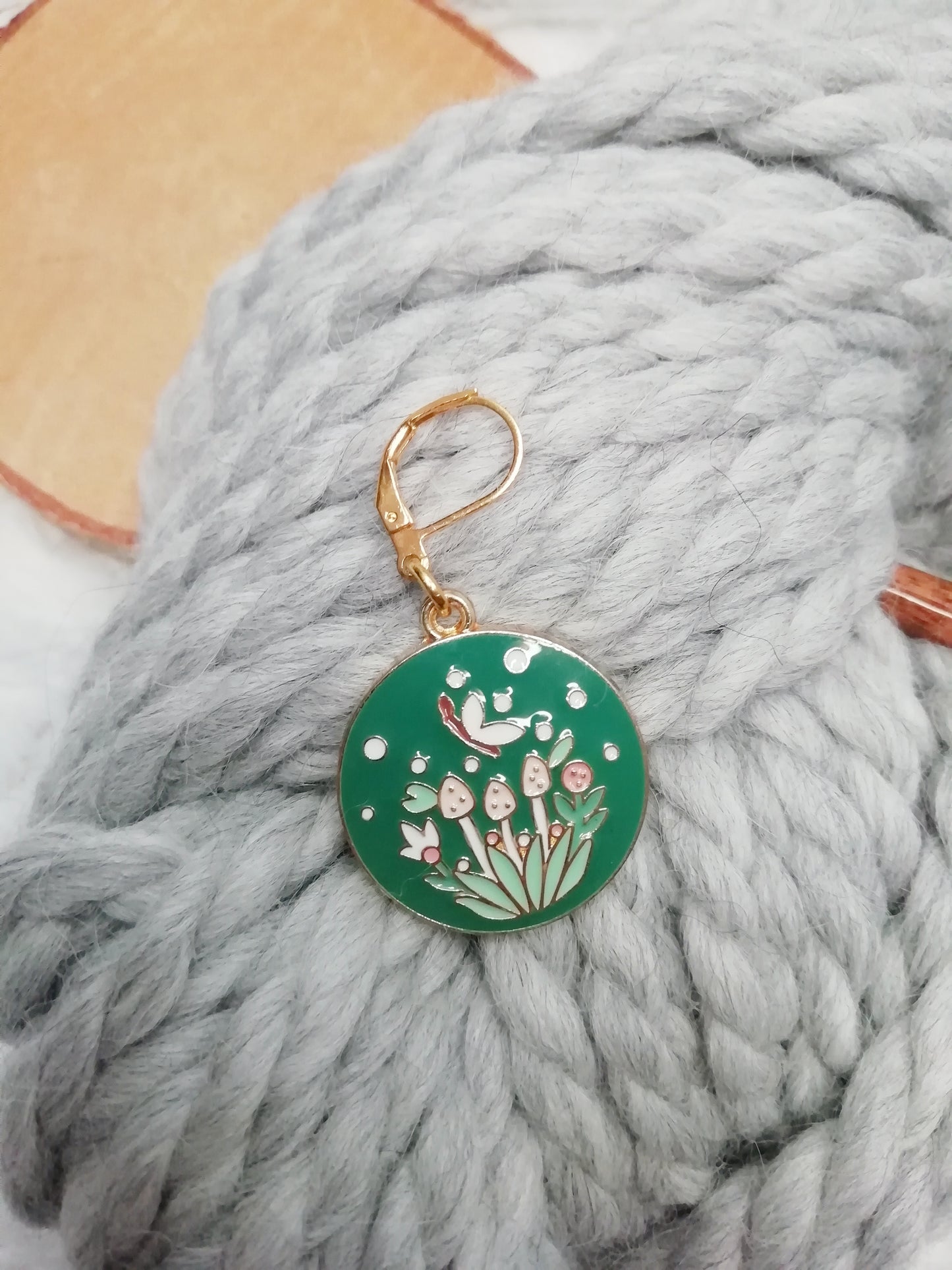 Stitch marker / marqueur de mailles Médailles champignons