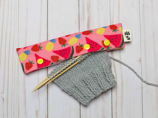 Étui pour aiguilles à chaussettes et DPN motif Pastèques