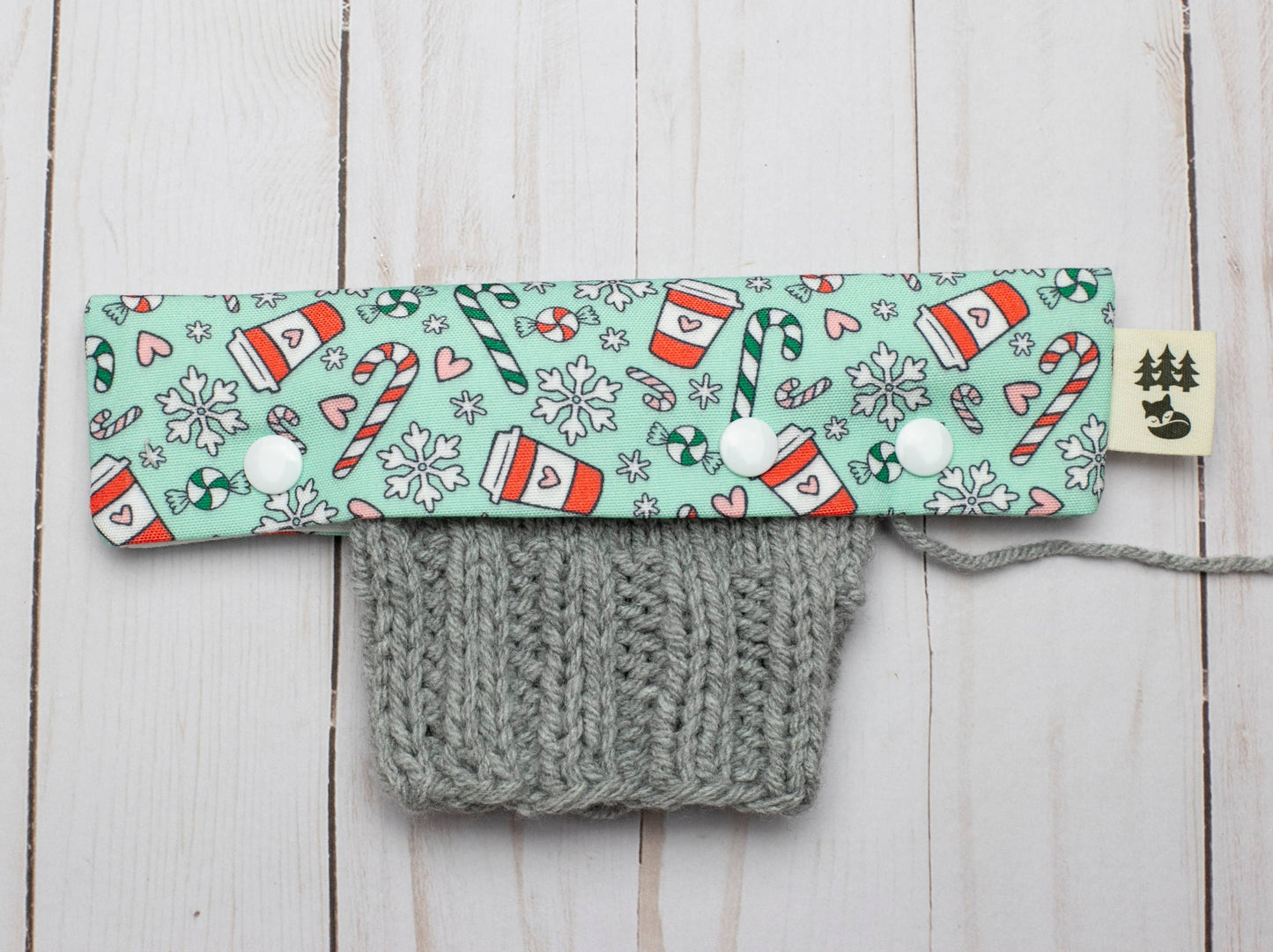 Étui pour aiguilles à chaussettes et DPN, motif Joyeux Noël
