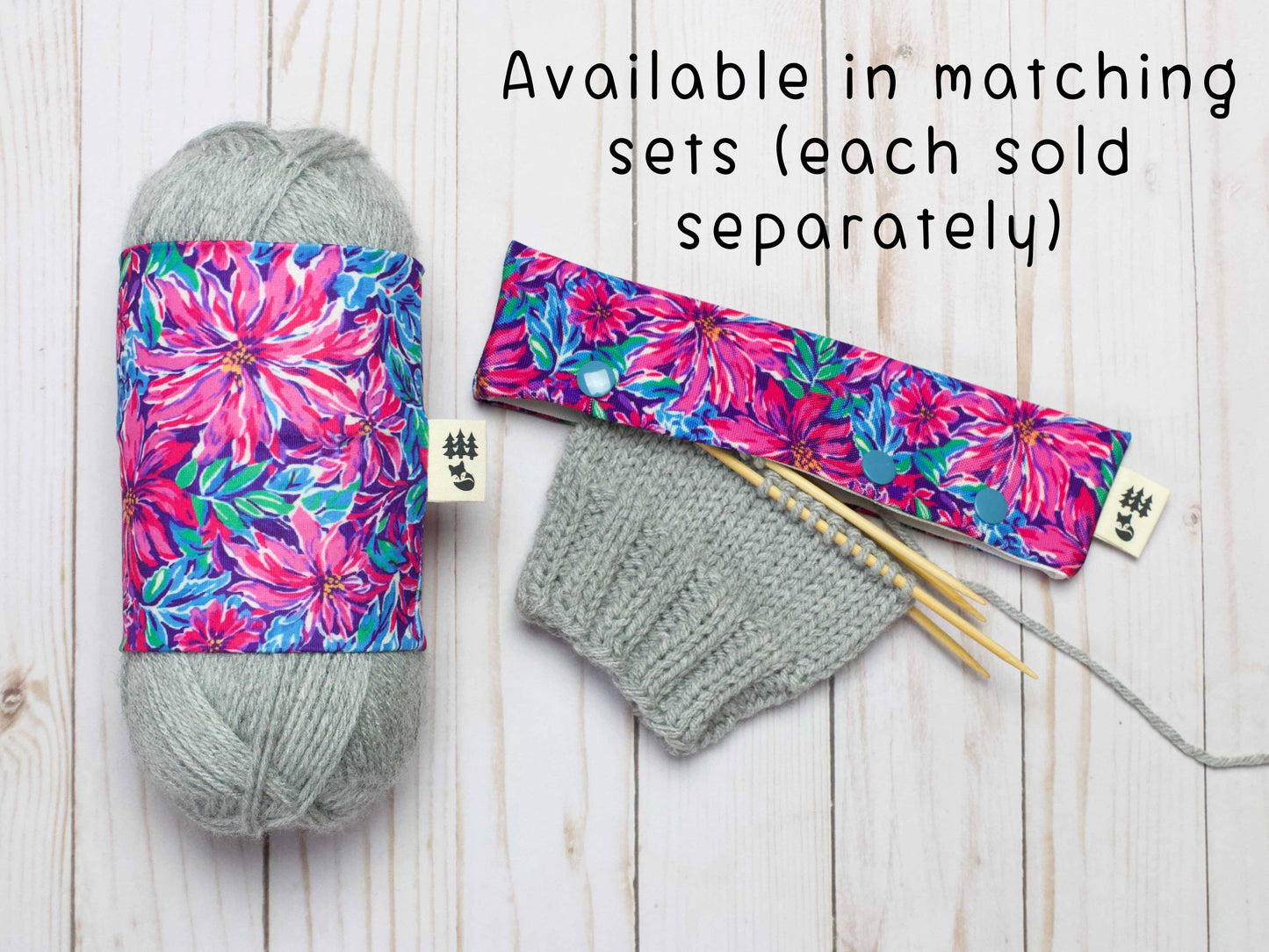 Étui pour aiguilles à chaussettes et DPN, motif Tropical