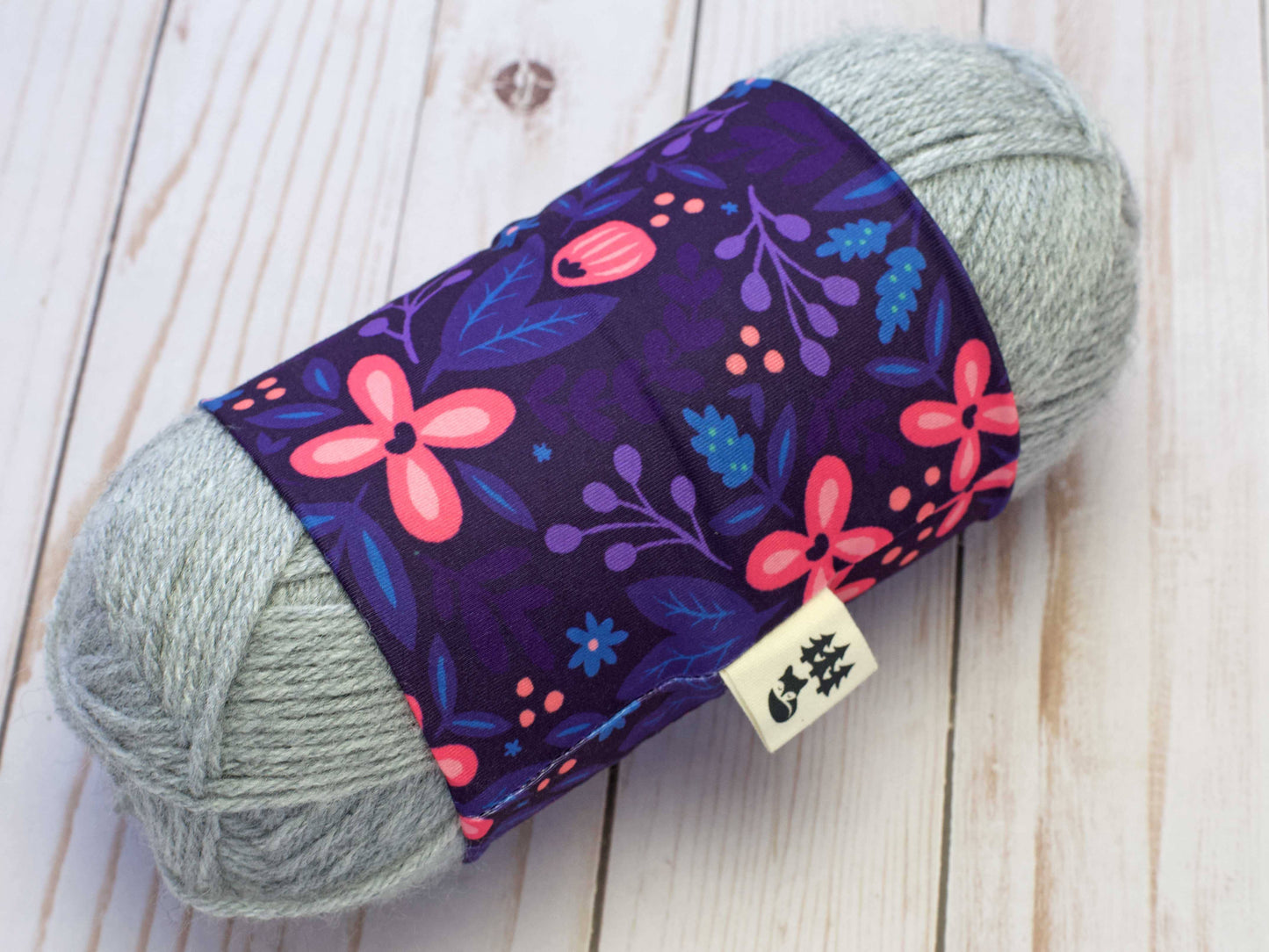 Chaussette à laine motif Fleurs nocturnes