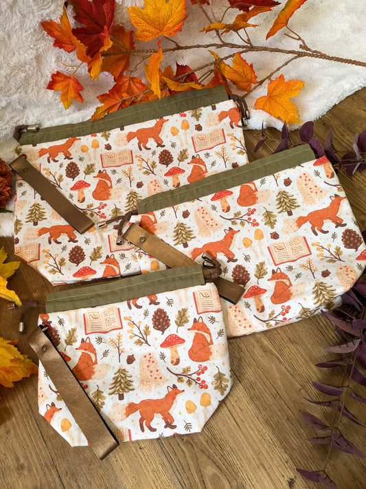 Sac à projet "Winter fox" motif Oh Jess Marie