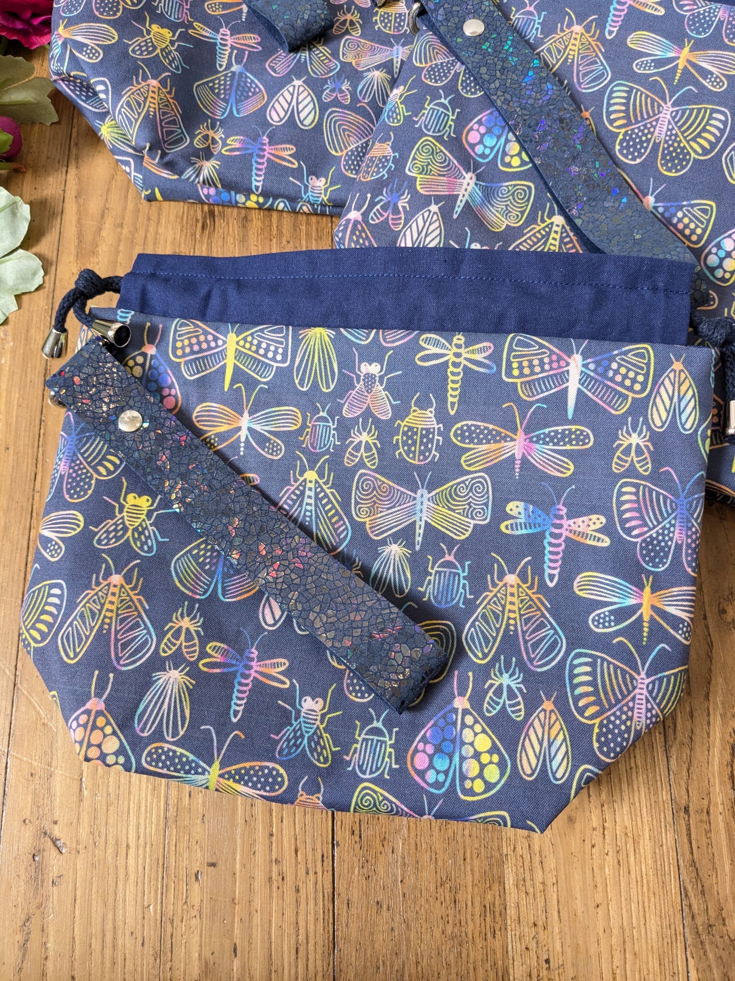 Sac à projet "Shining bugs"