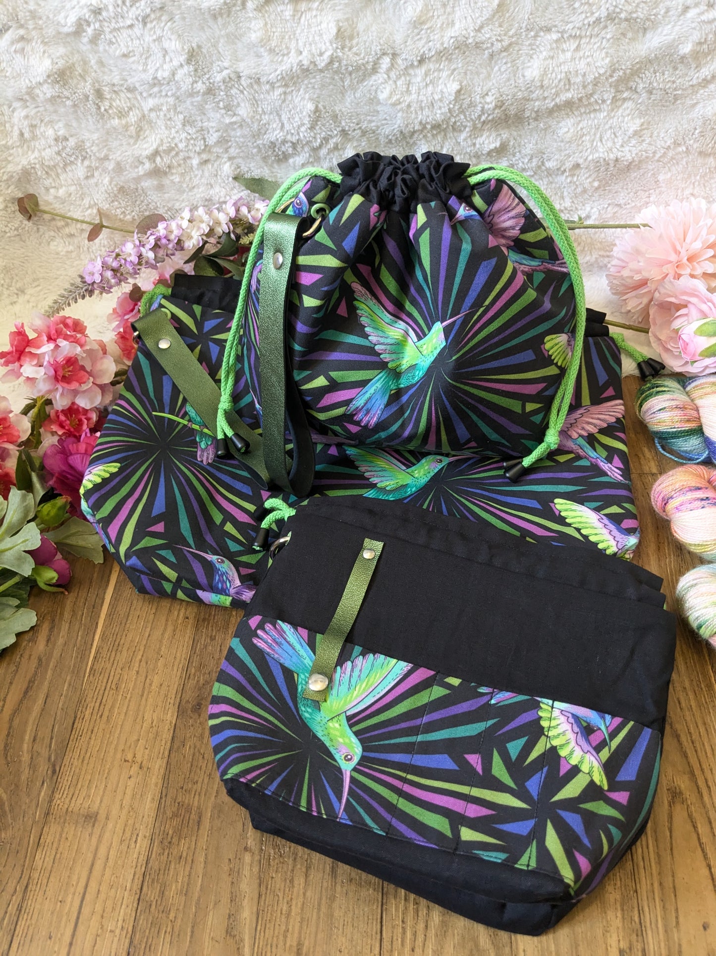 Sac à projet "Funky colibri"