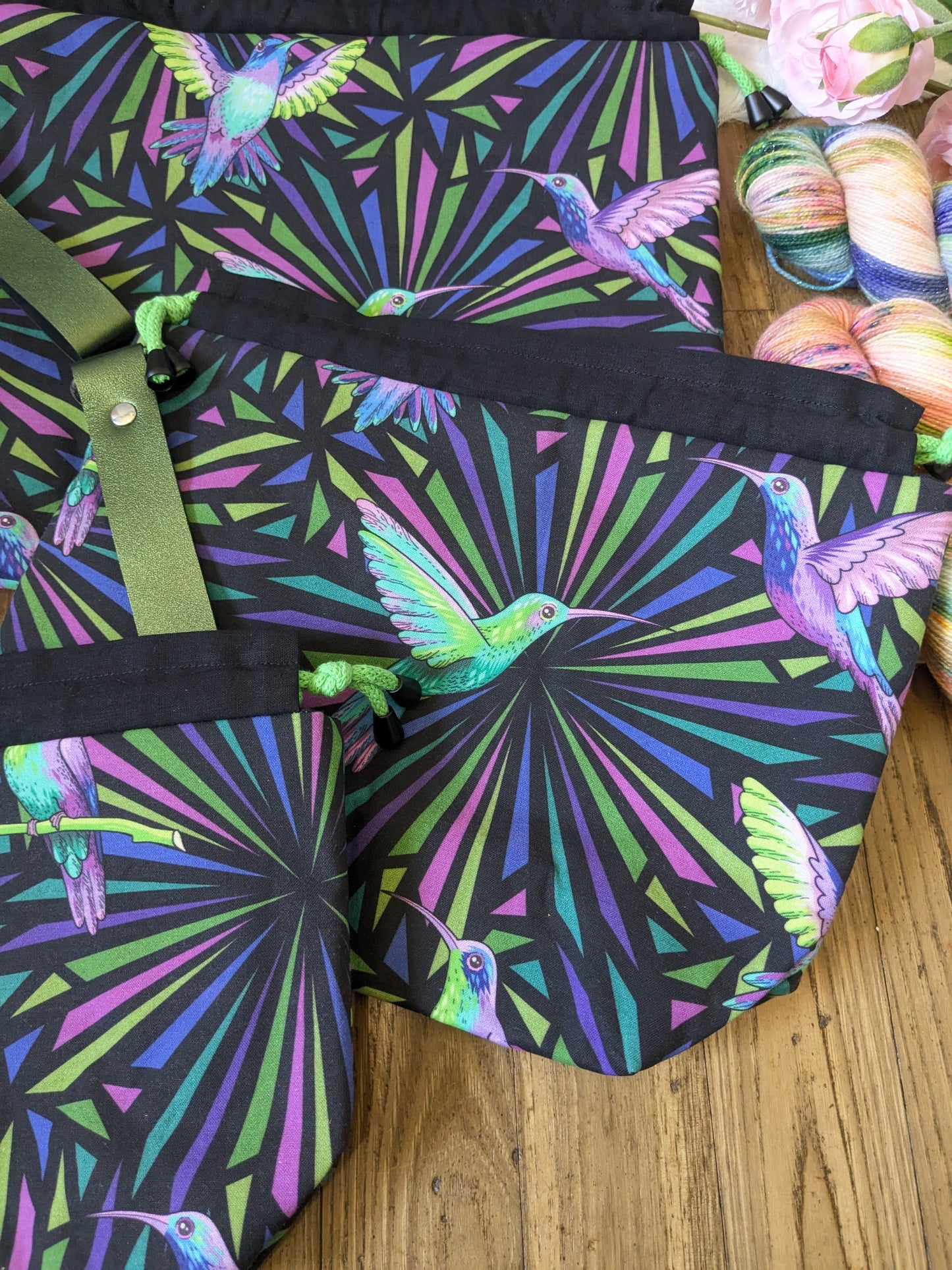 Sac à projet "Funky colibri"