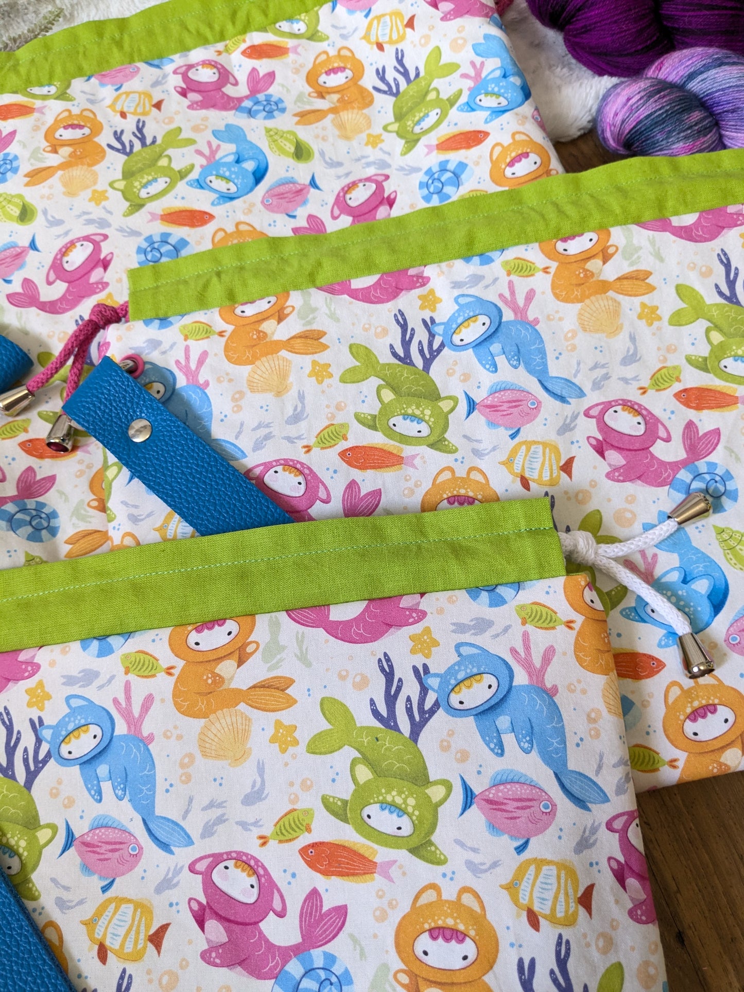Sac à projet "Chats sirènes"