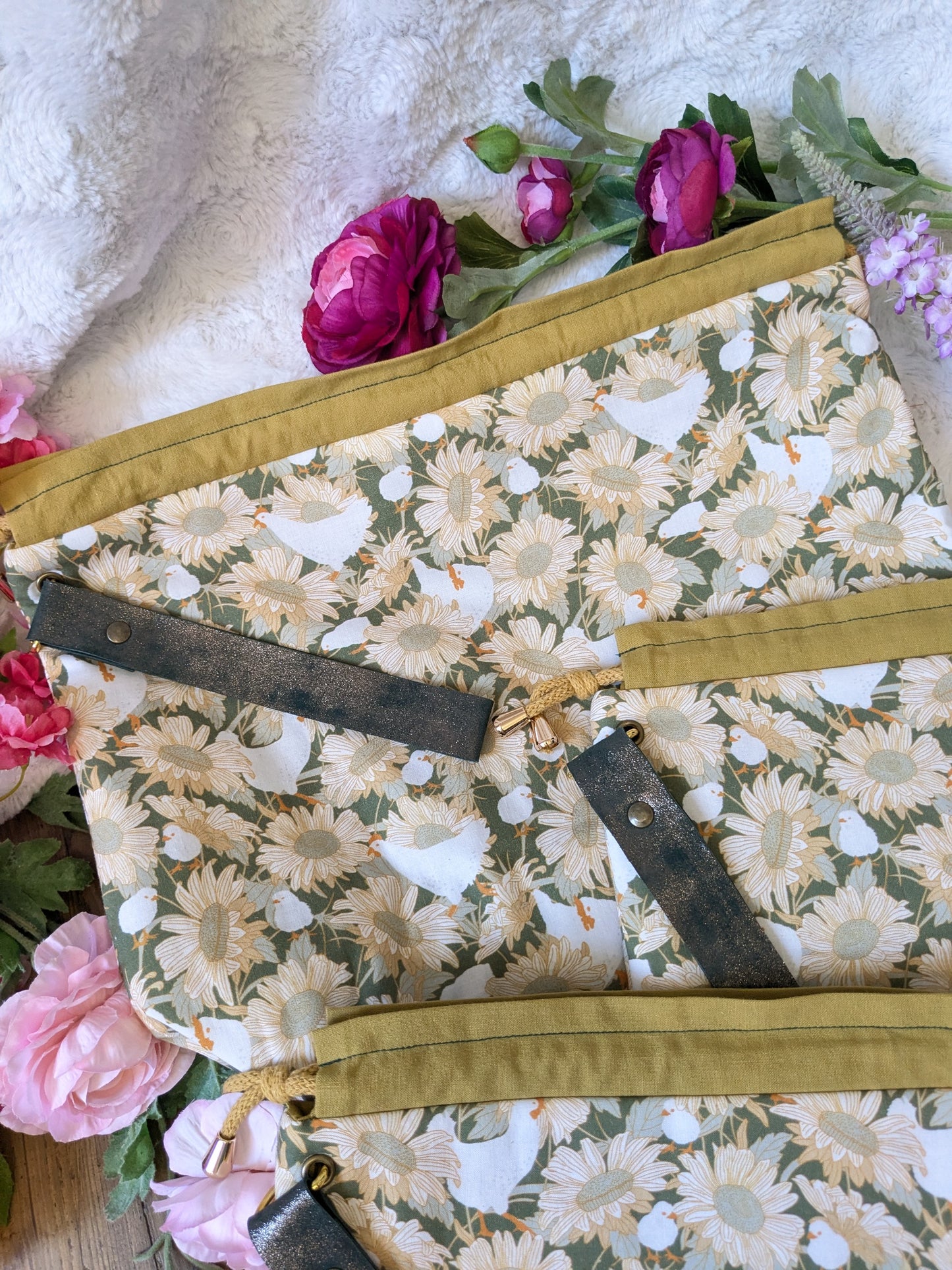 Sac à projet "Poules et tournesols"