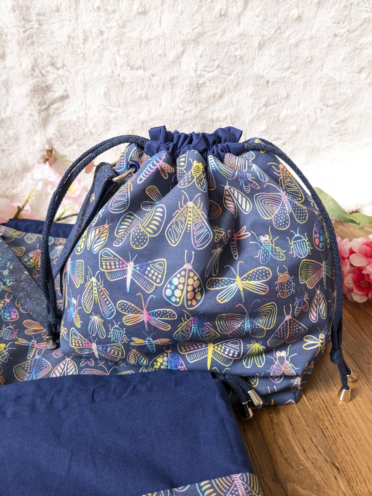 Sac à projet "Shining bugs"