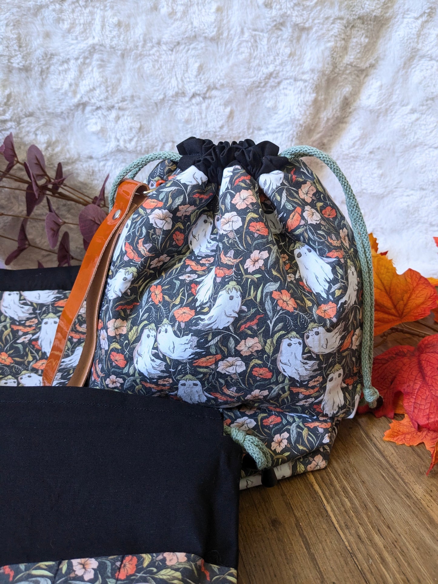 Sac à projet "Fantômes" imprimé Lixy illustration