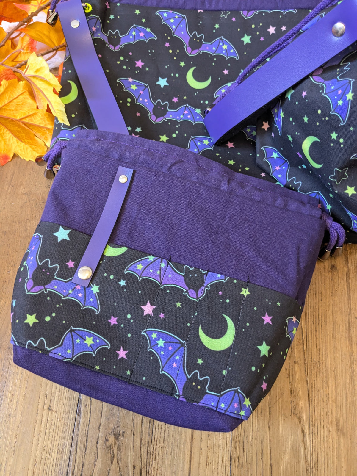 Sac à projet "Bats and moon"