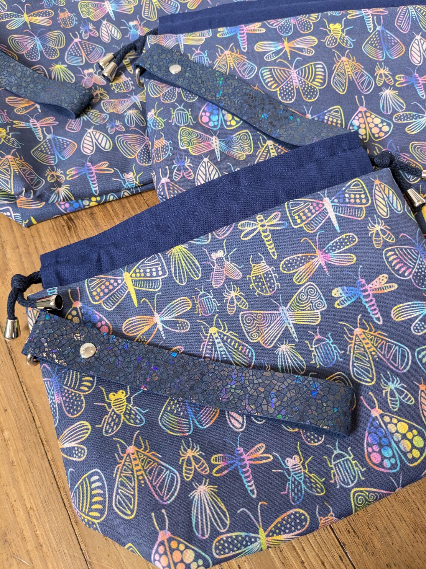 Sac à projet "Shining bugs"