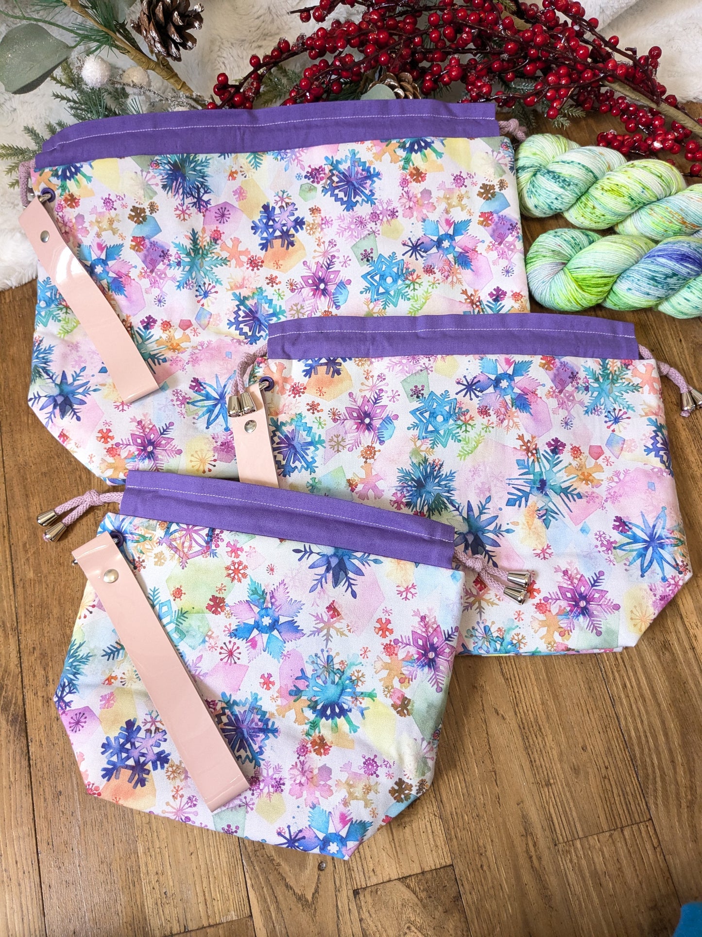 Sac à projet "Flocons merveilleux"