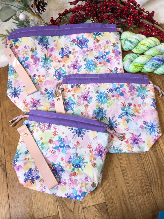 Sac à projet "Flocons merveilleux"