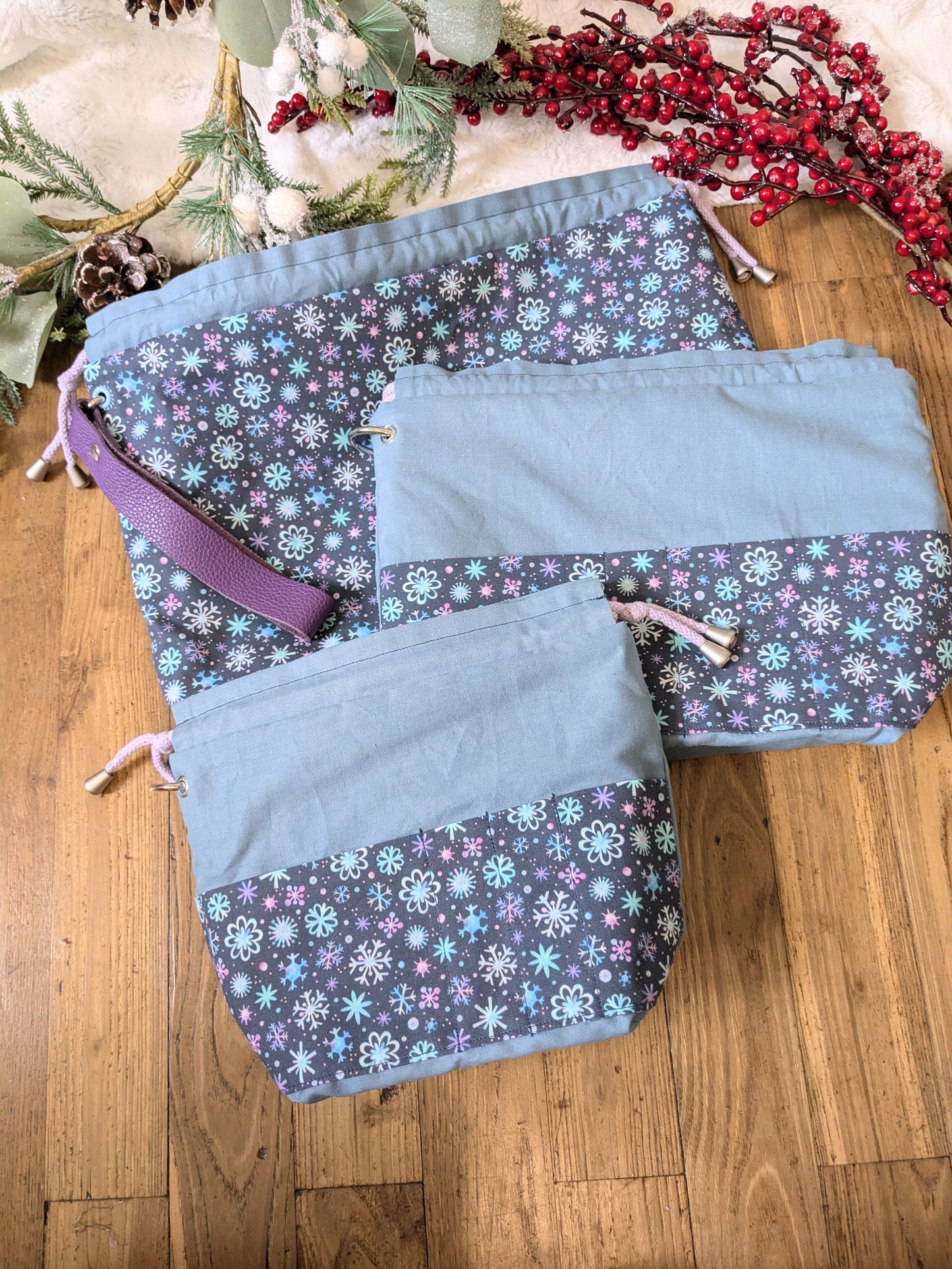 Sac à projet Basic "Flocons"