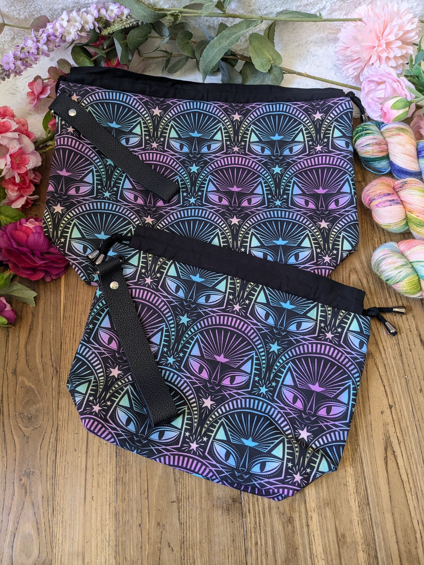 Sac à projet "Holo cat"