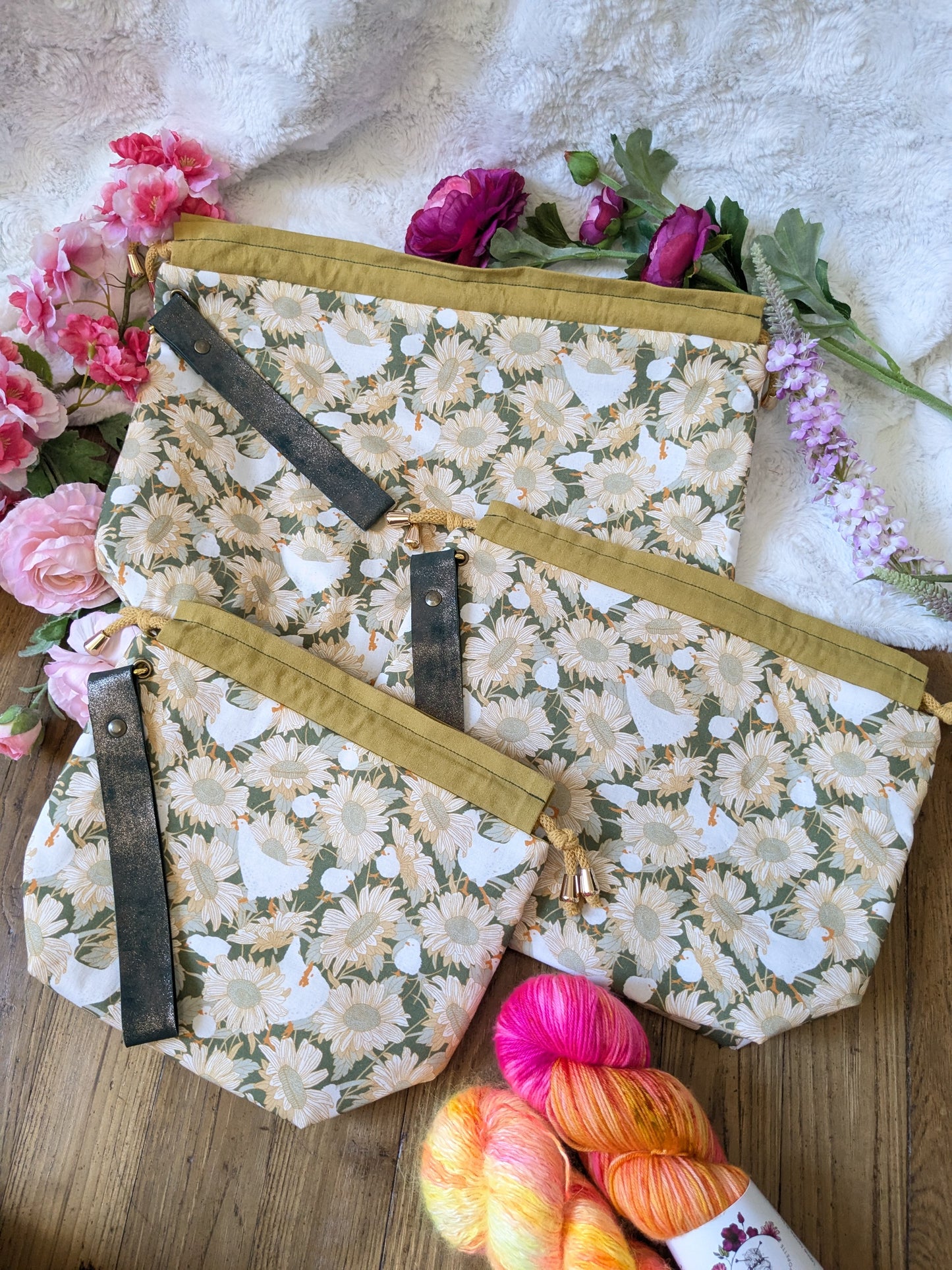 Sac à projet "Poules et tournesols"