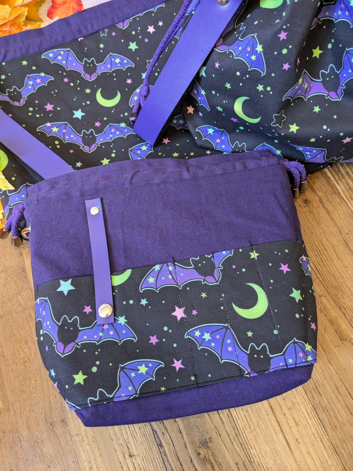 Sac à projet "Bats and moon"