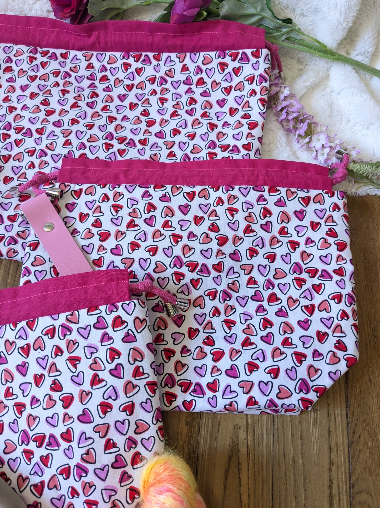 Sac à projet "P'tits cœurs"