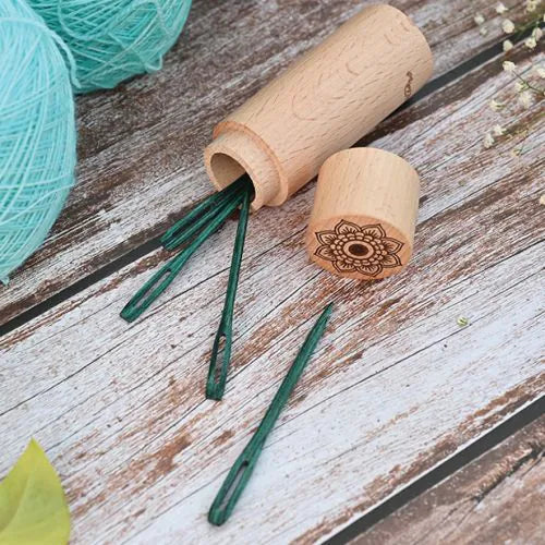 Set de 4 aiguilles en bois et tube de rangement Mindful Knitpro